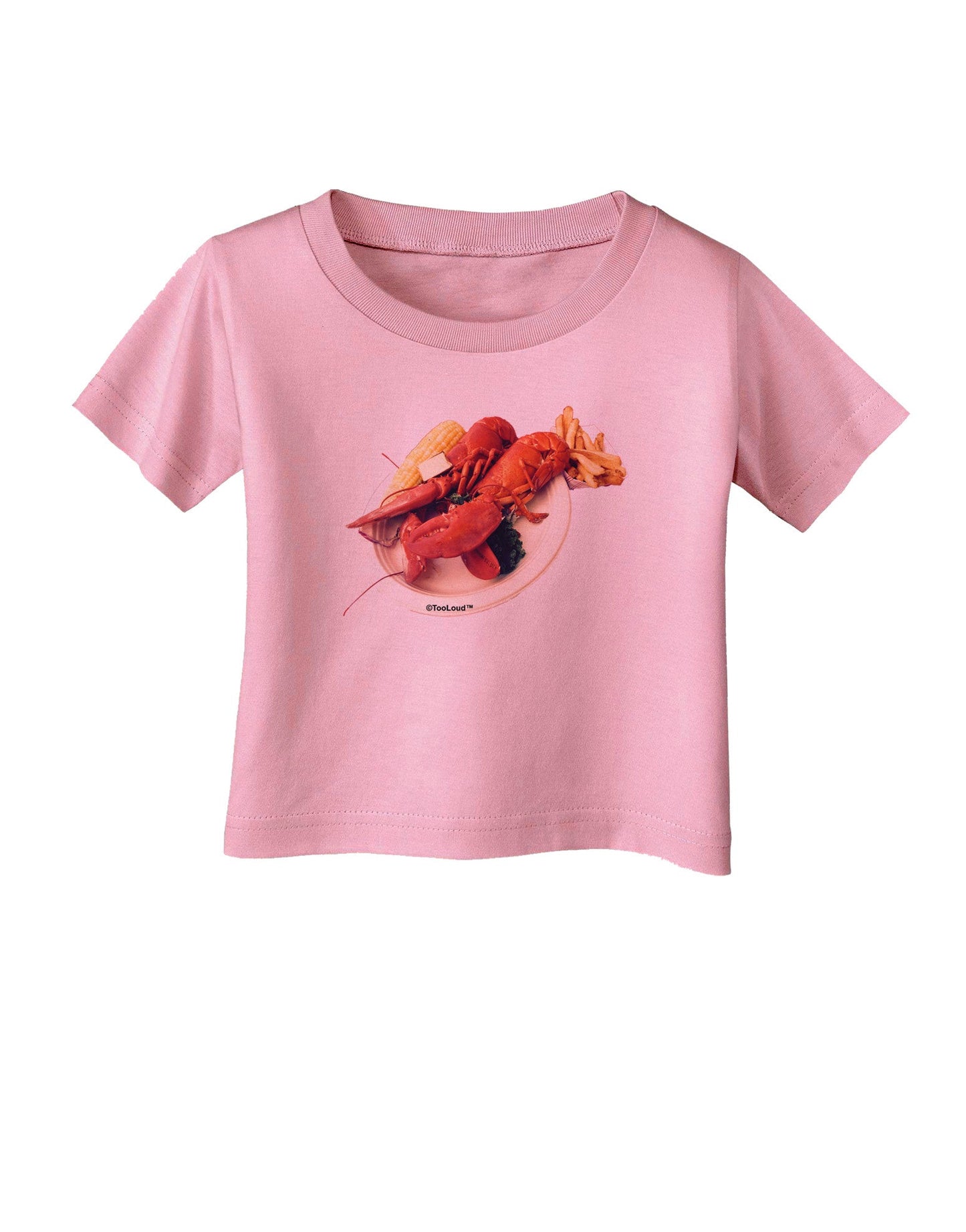 Lobster Plate Infant T-Shirt-Infant T-Shirt-TooLoud-Candy-Pink-06-Months-Davson Sales