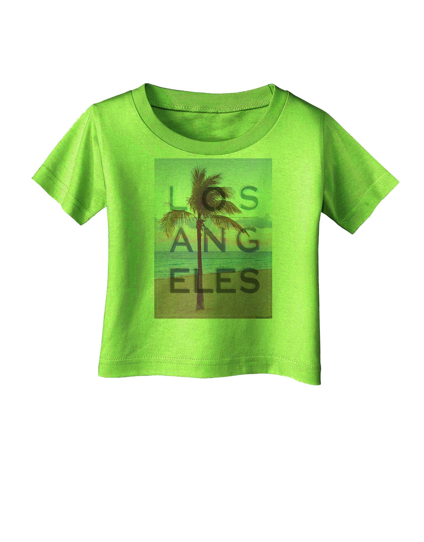 Los Angeles Beach Filter Infant T-Shirt-Infant T-Shirt-TooLoud-Lime-Green-06-Months-Davson Sales