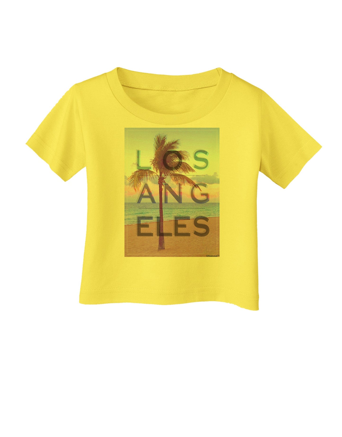 Los Angeles Beach Filter Infant T-Shirt-Infant T-Shirt-TooLoud-Yellow-06-Months-Davson Sales