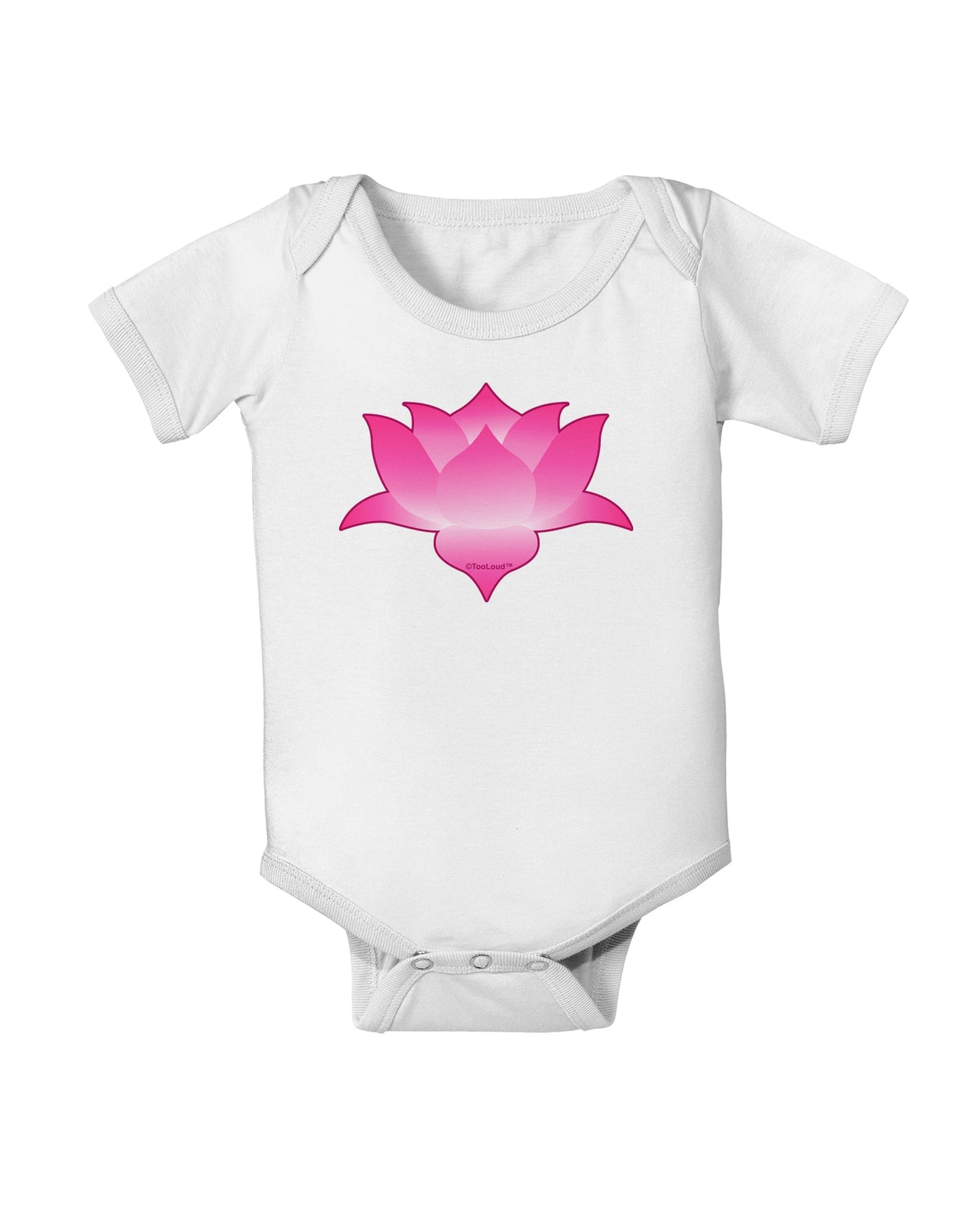 Lotus Flower Design Gradient Baby Romper Bodysuit by TooLoud-Baby Romper-TooLoud-White-06-Months-Davson Sales