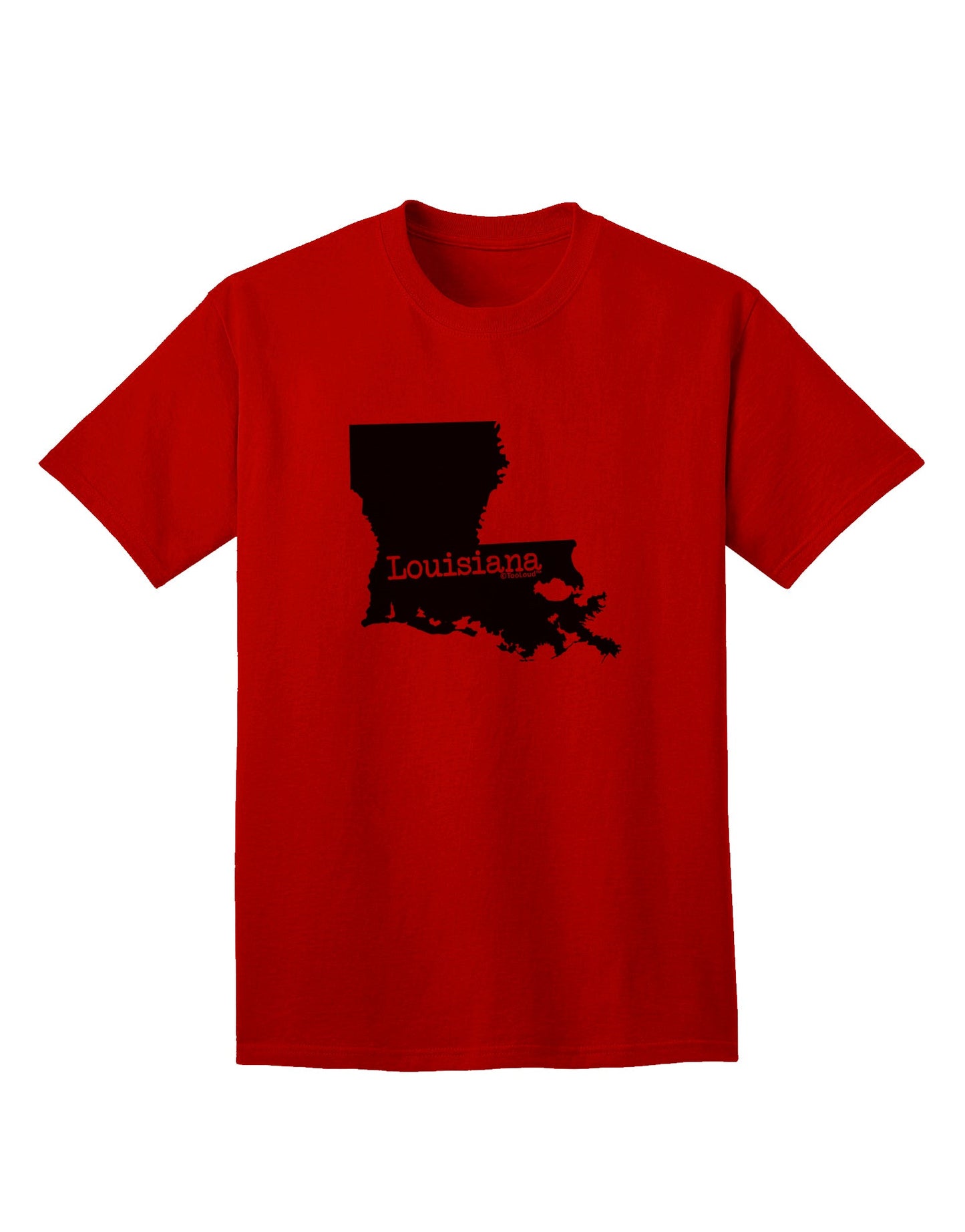 Louisiana - United States Shape Adult T-Shirt: A Captivating Addition to Your Wardrobe by TooLoud-Mens T-shirts-TooLoud-Red-Small-Davson Sales