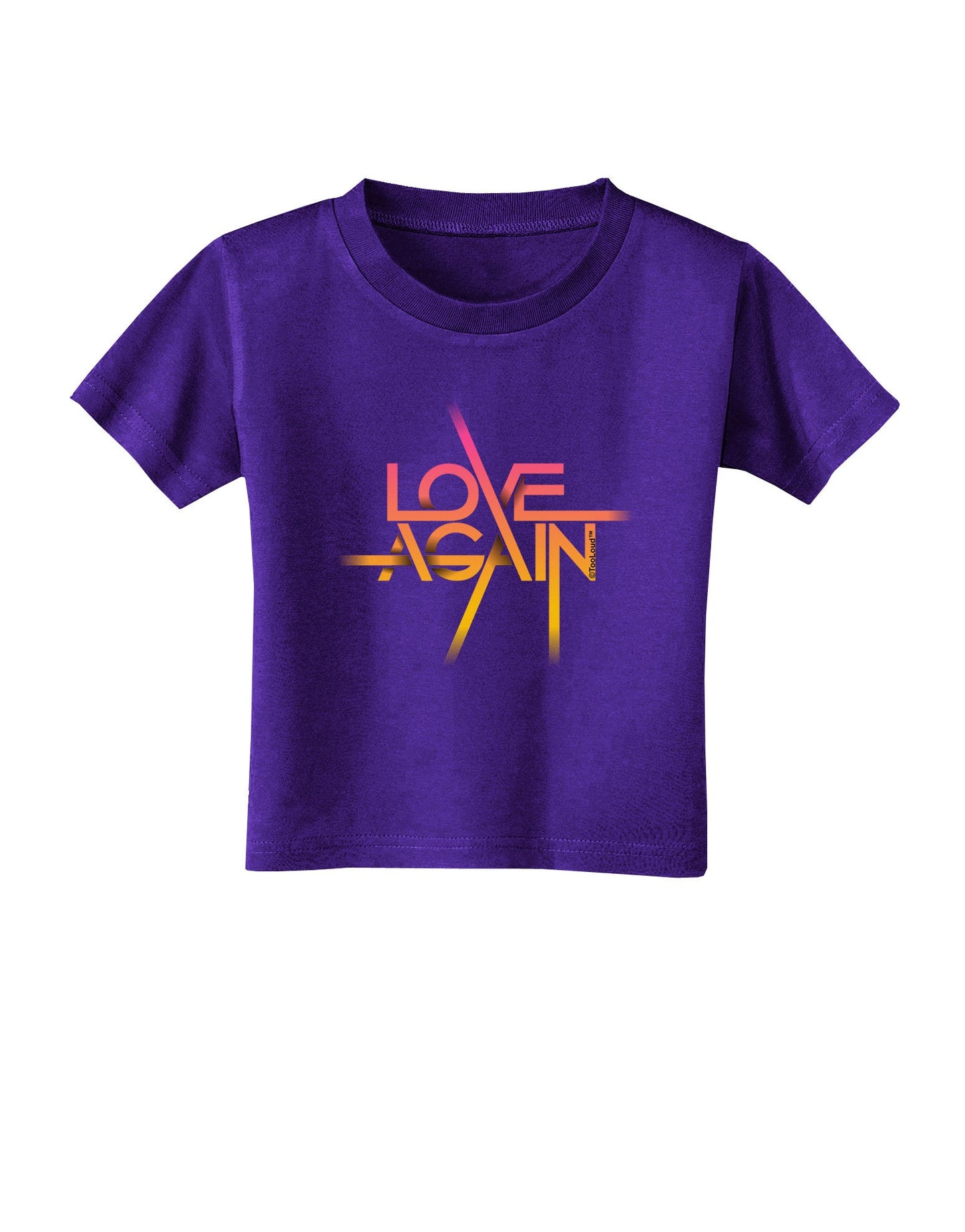 Love Again Typography Toddler T-Shirt Dark-Toddler T-Shirt-TooLoud-Purple-2T-Davson Sales