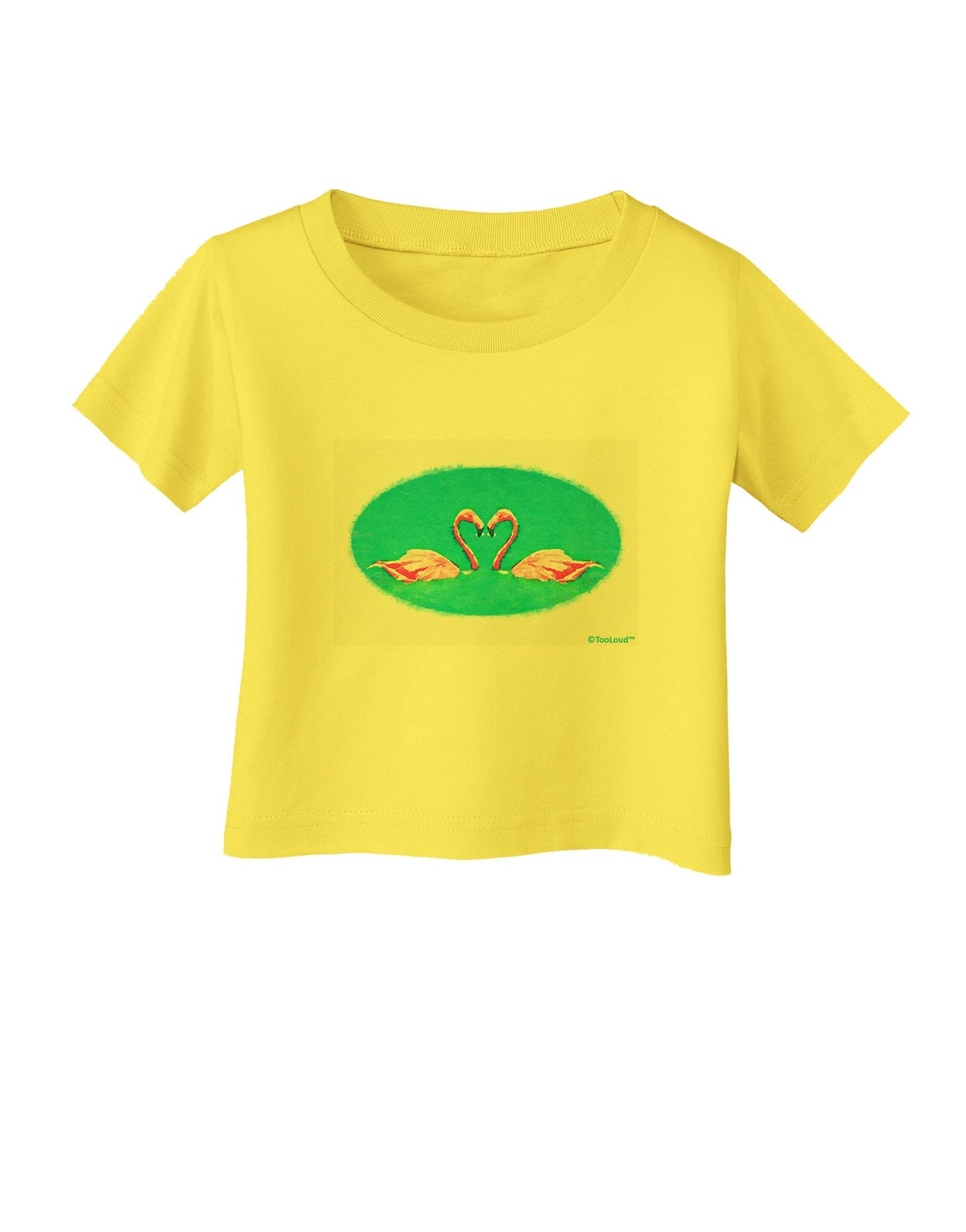 Love Birds - Flamingos Watercolor Infant T-Shirt-Infant T-Shirt-TooLoud-Yellow-06-Months-Davson Sales