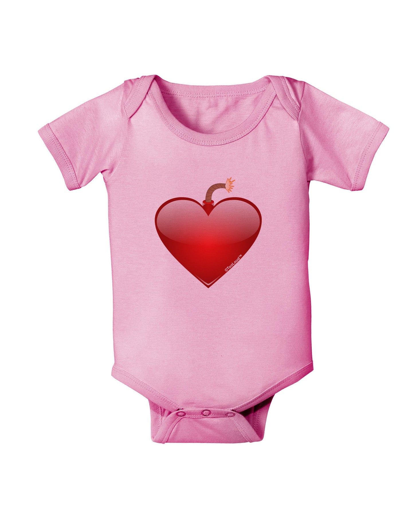 Love Bomb Baby Romper Bodysuit-Baby Romper-TooLoud-Pink-06-Months-Davson Sales