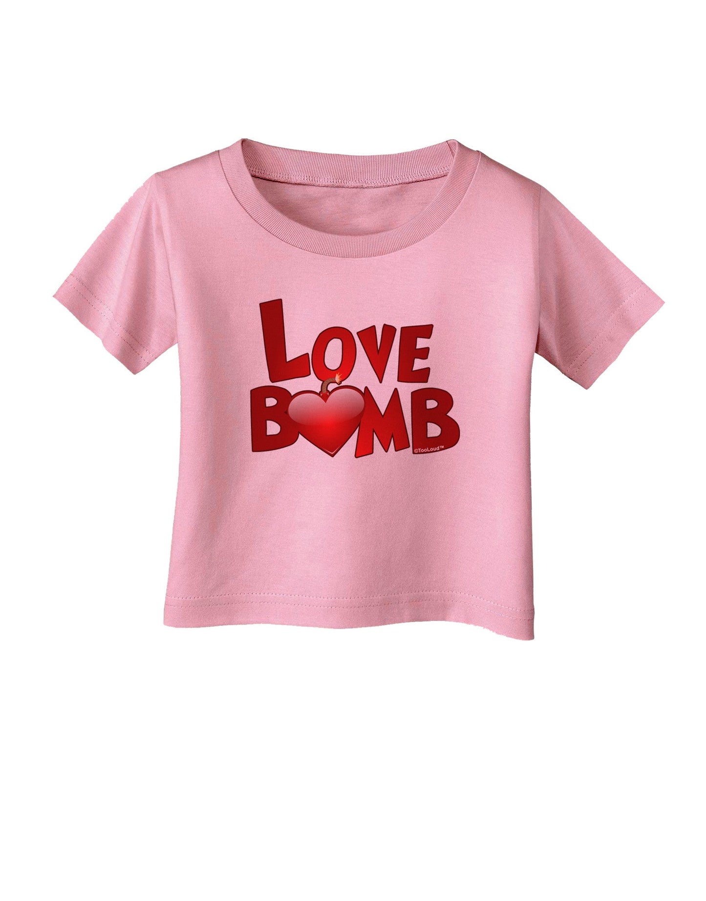 Love Bomb Text Infant T-Shirt-Infant T-Shirt-TooLoud-Candy-Pink-06-Months-Davson Sales