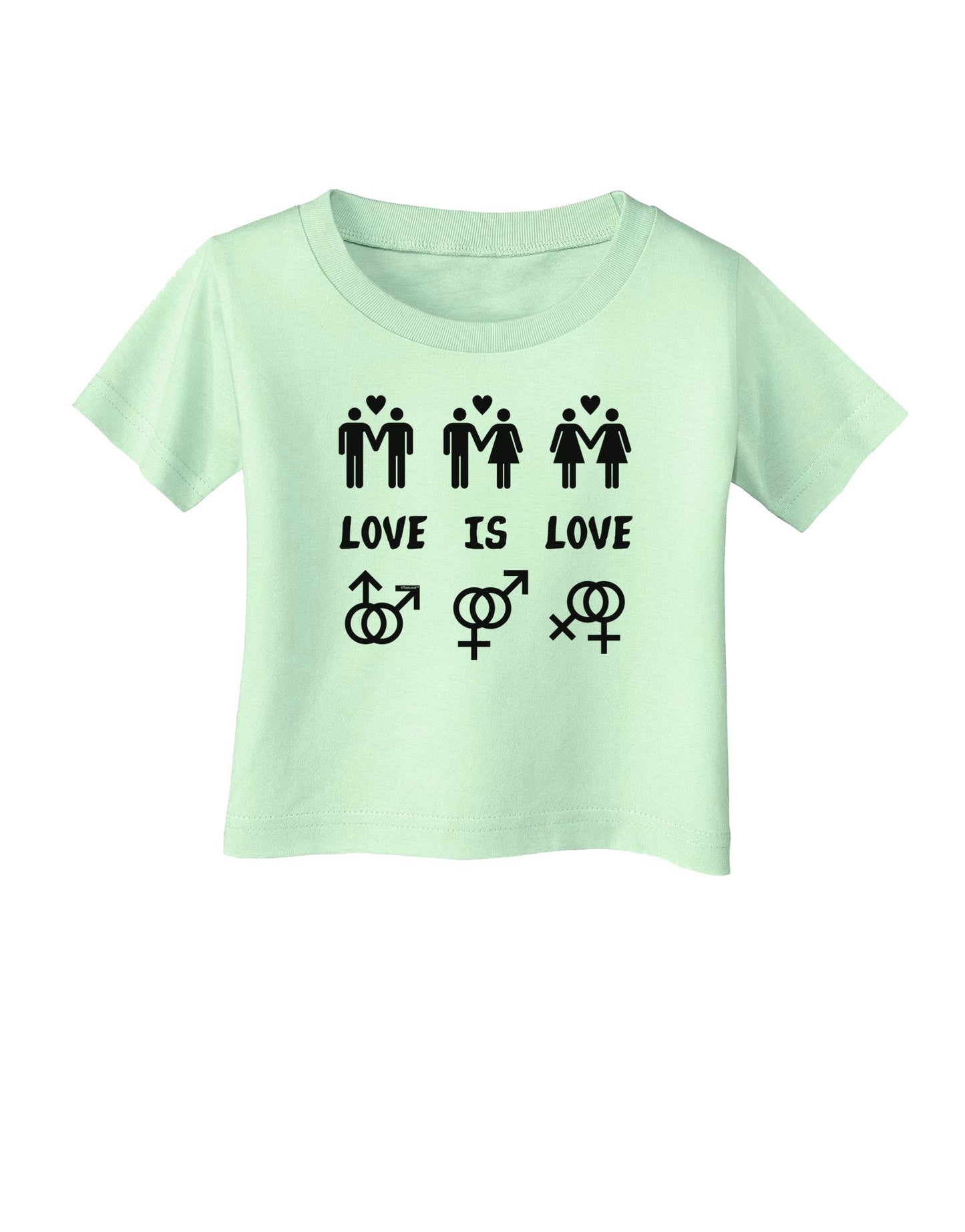 Love Is Love LGBT Marriage Equality Infant T-Shirt-Infant T-Shirt-TooLoud-Light-Green-06-Months-Davson Sales