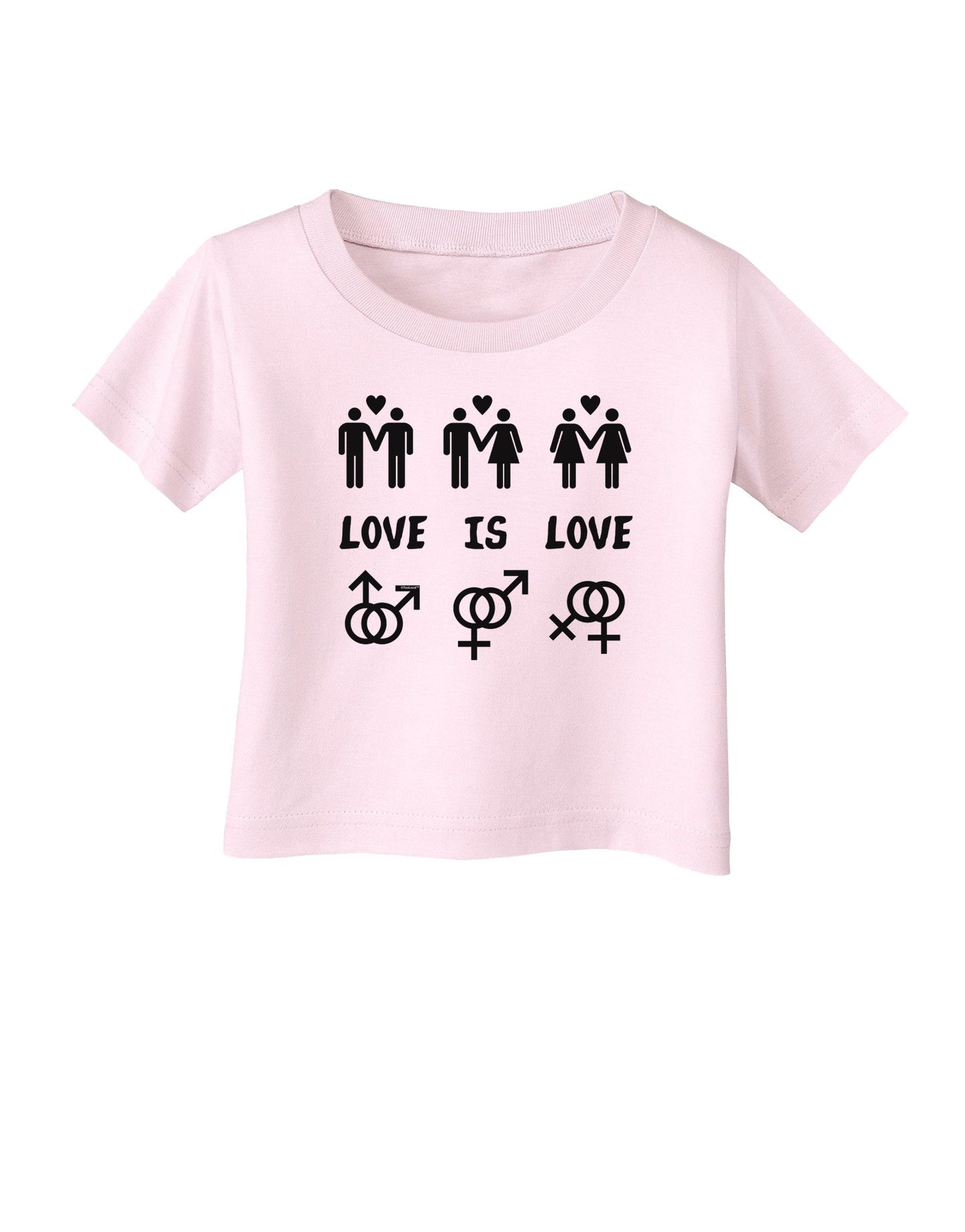 Love Is Love LGBT Marriage Equality Infant T-Shirt-Infant T-Shirt-TooLoud-Light-Pink-06-Months-Davson Sales