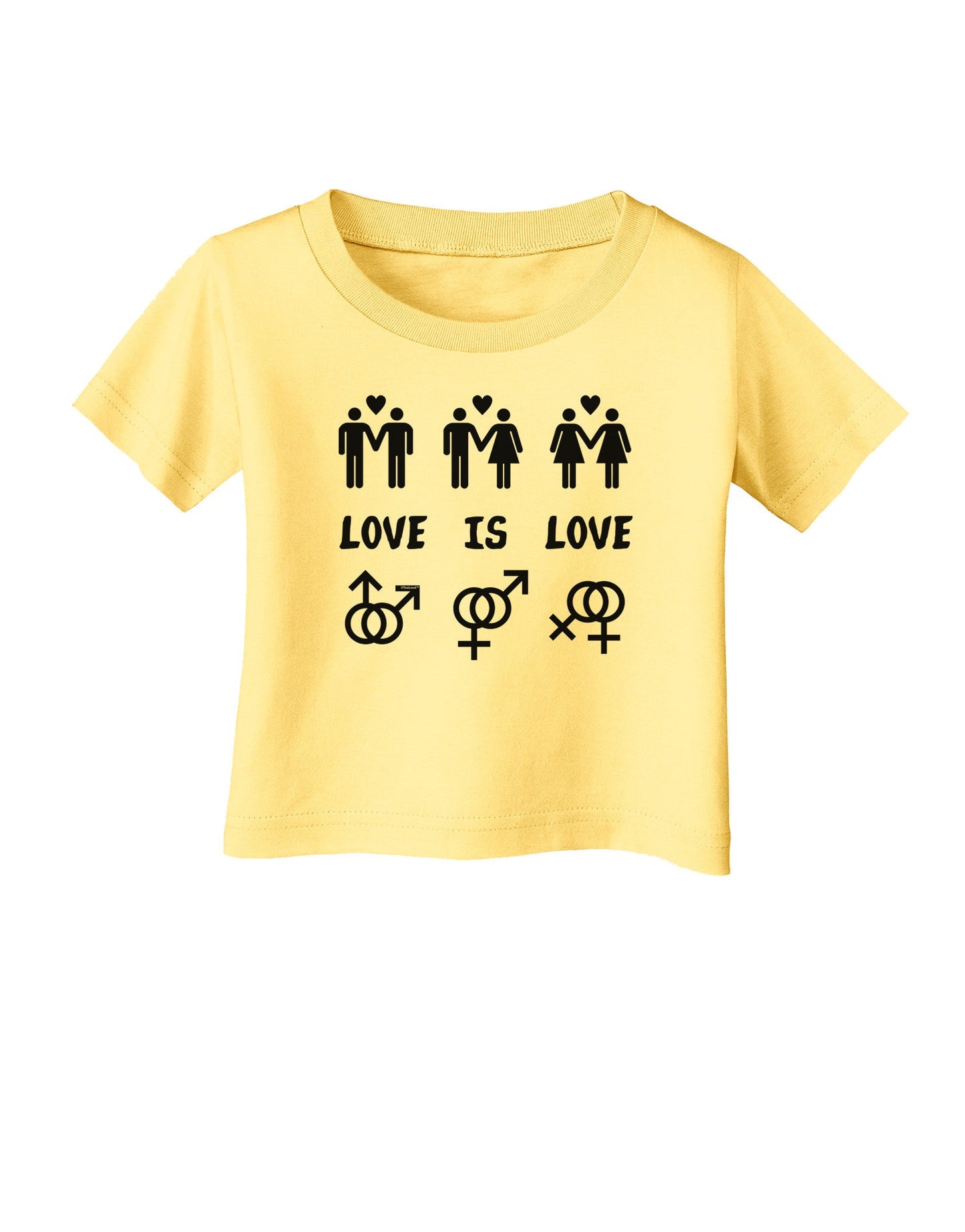 Love Is Love LGBT Marriage Equality Infant T-Shirt-Infant T-Shirt-TooLoud-Daffodil-Yellow-06-Months-Davson Sales