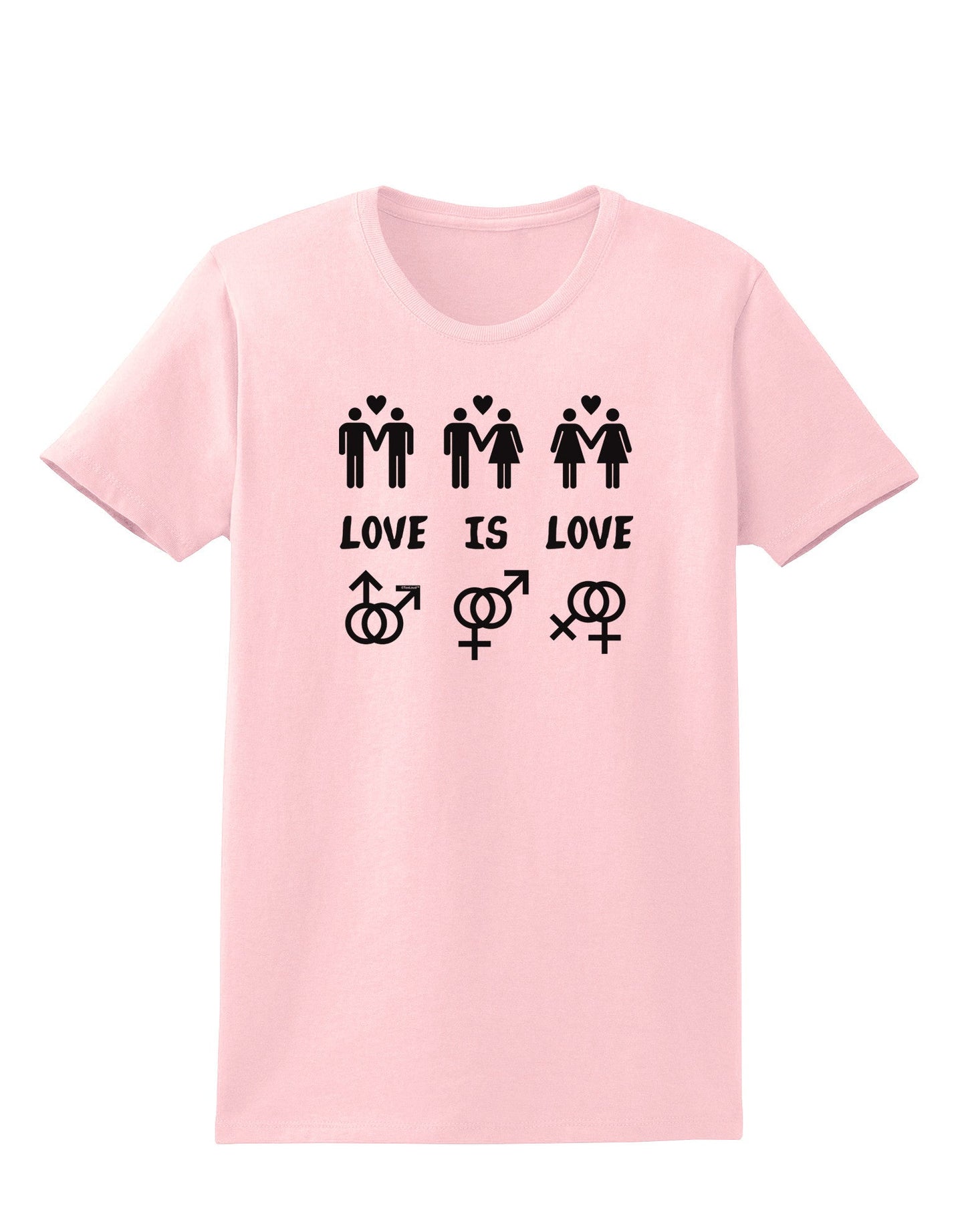 Love Is Love LGBT Marriage Equality Womens T-Shirt-Womens T-Shirt-TooLoud-PalePink-X-Small-Davson Sales