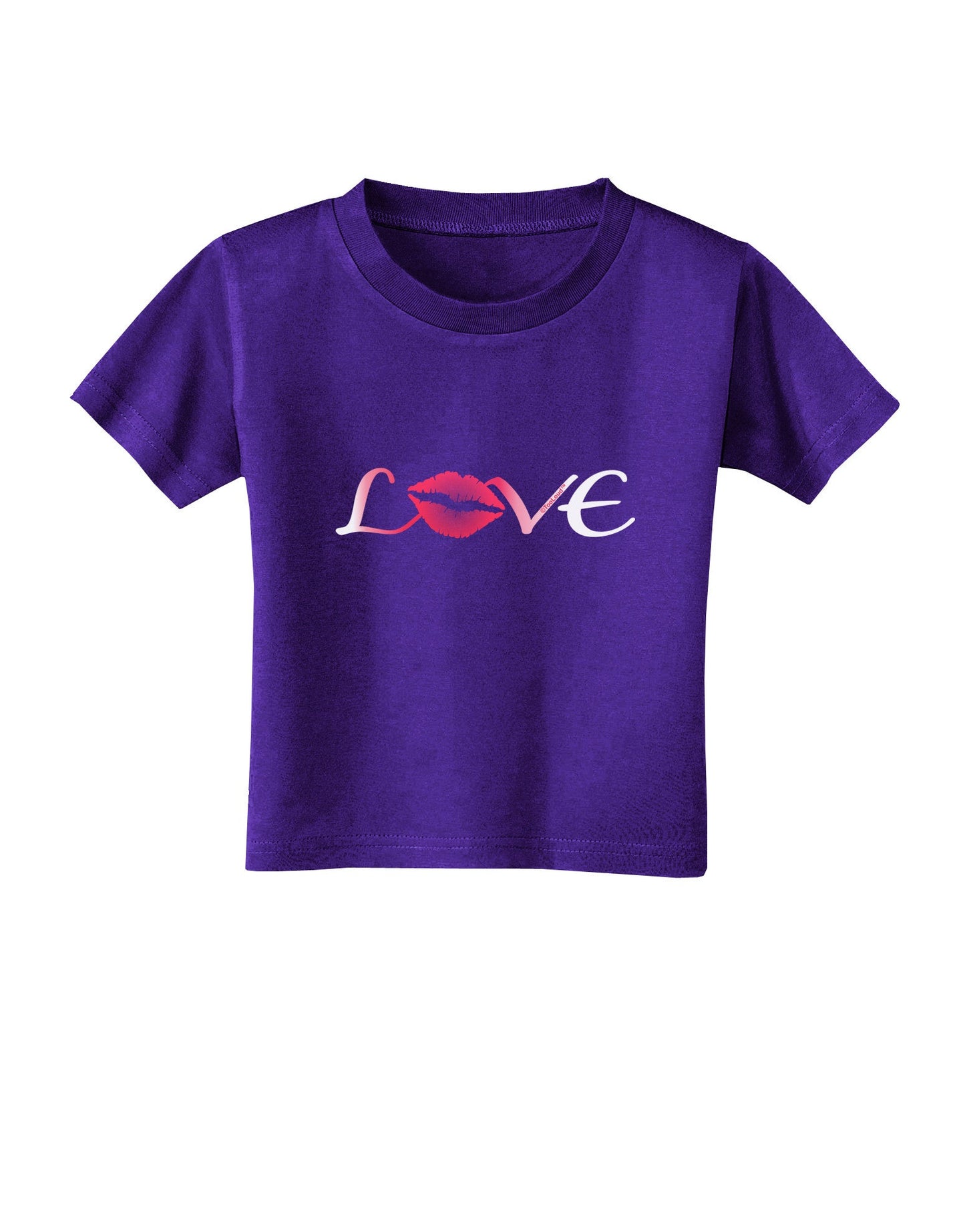Love Kiss Toddler T-Shirt Dark-Toddler T-Shirt-TooLoud-Purple-2T-Davson Sales