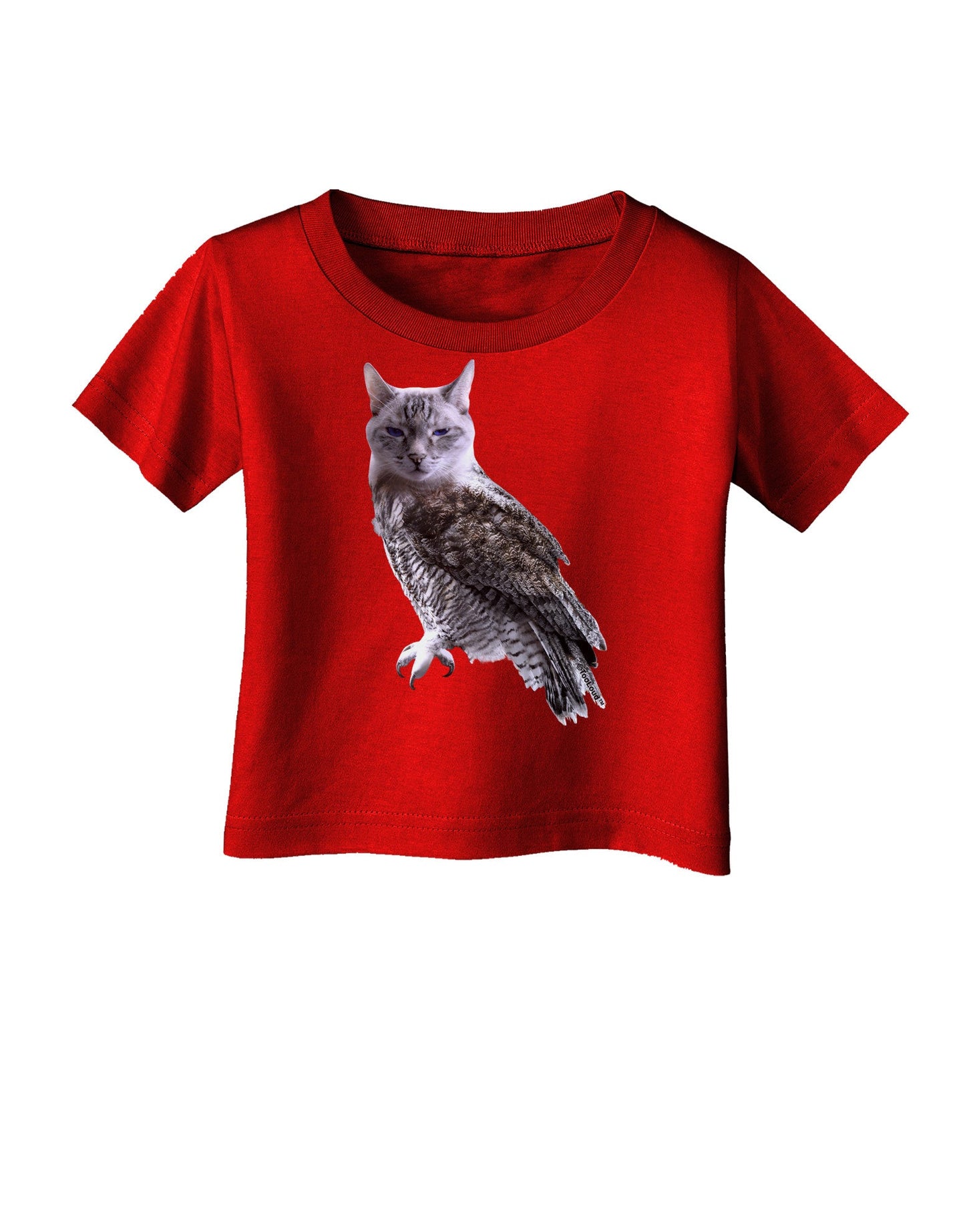 Lucky Cat Owl Infant T-Shirt Dark-Infant T-Shirt-TooLoud-Red-06-Months-Davson Sales