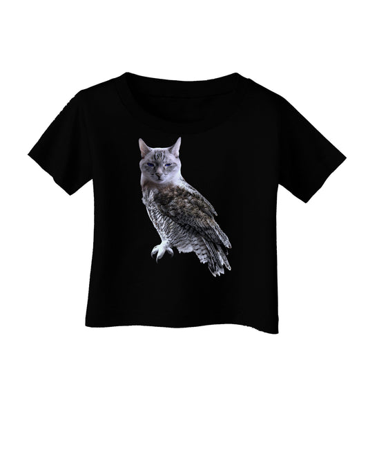 Lucky Cat Owl Infant T-Shirt Dark-Infant T-Shirt-TooLoud-Black-06-Months-Davson Sales