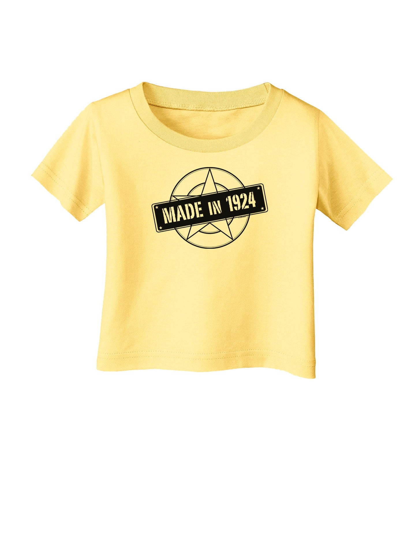 Made In Birth Year 1924 Infant T-Shirt-Infant T-Shirt-TooLoud-Daffodil-Yellow-06-Months-Davson Sales