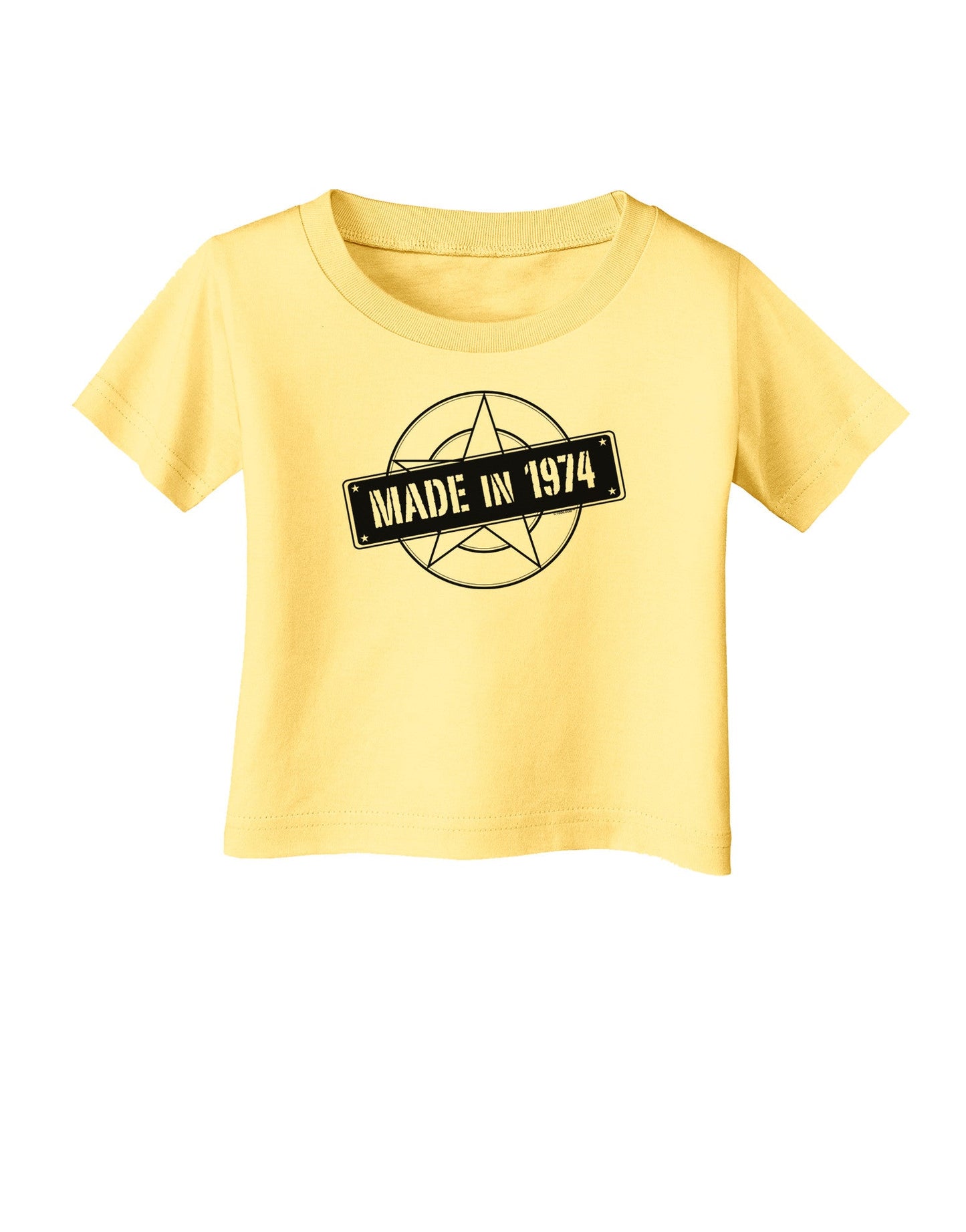 Made In Birth Year 1974 Infant T-Shirt-Infant T-Shirt-TooLoud-Daffodil-Yellow-06-Months-Davson Sales