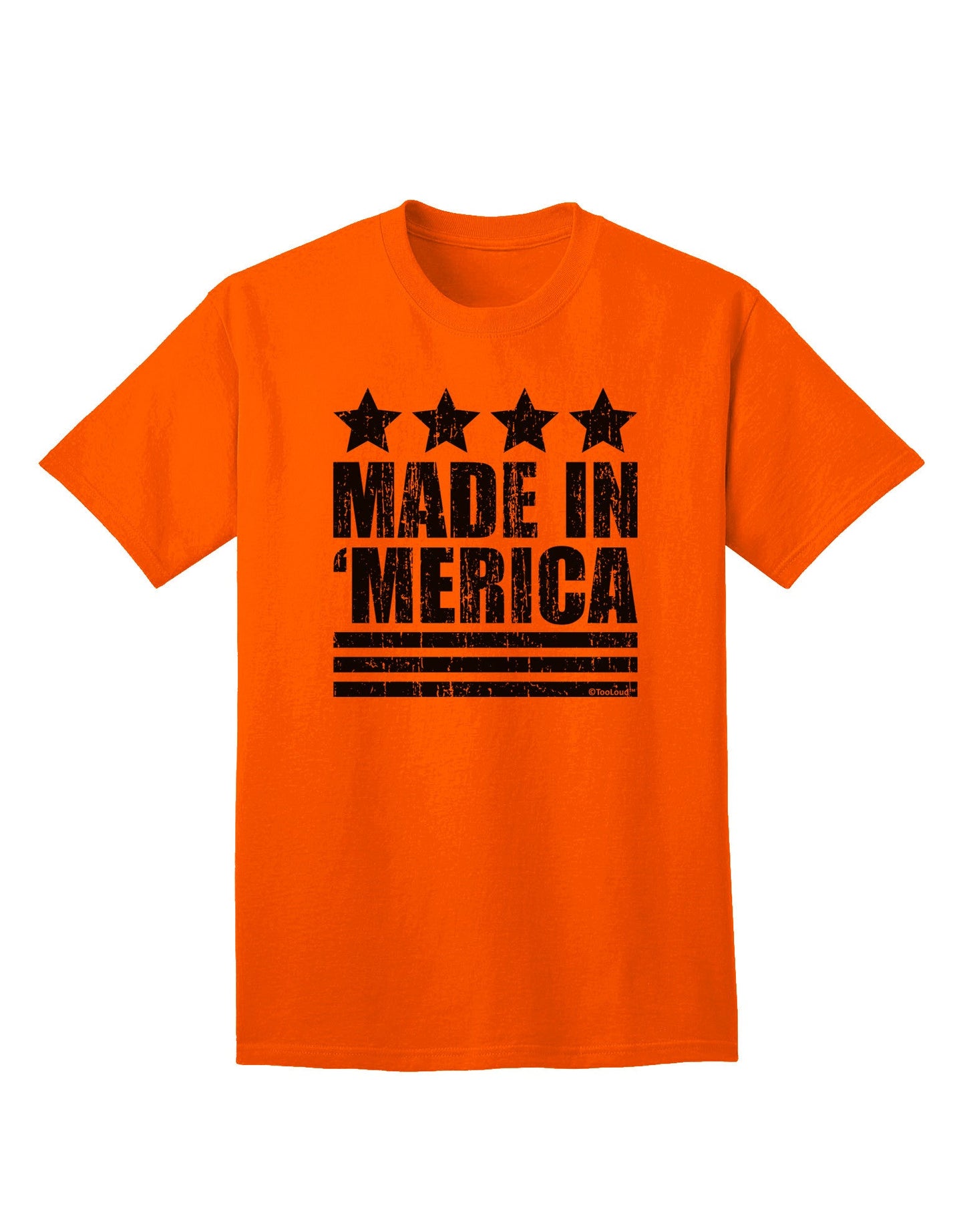 Made in Merica - Stars and Stripes Design Adult T-Shirt-Mens T-Shirt-TooLoud-Orange-Small-Davson Sales