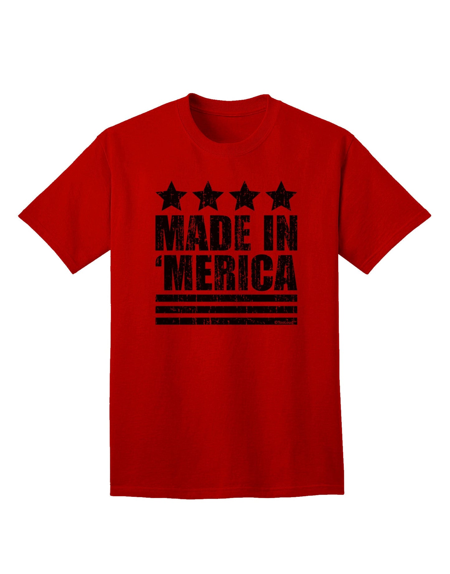 Made in Merica - Stars and Stripes Design Adult T-Shirt-Mens T-Shirt-TooLoud-Red-Small-Davson Sales