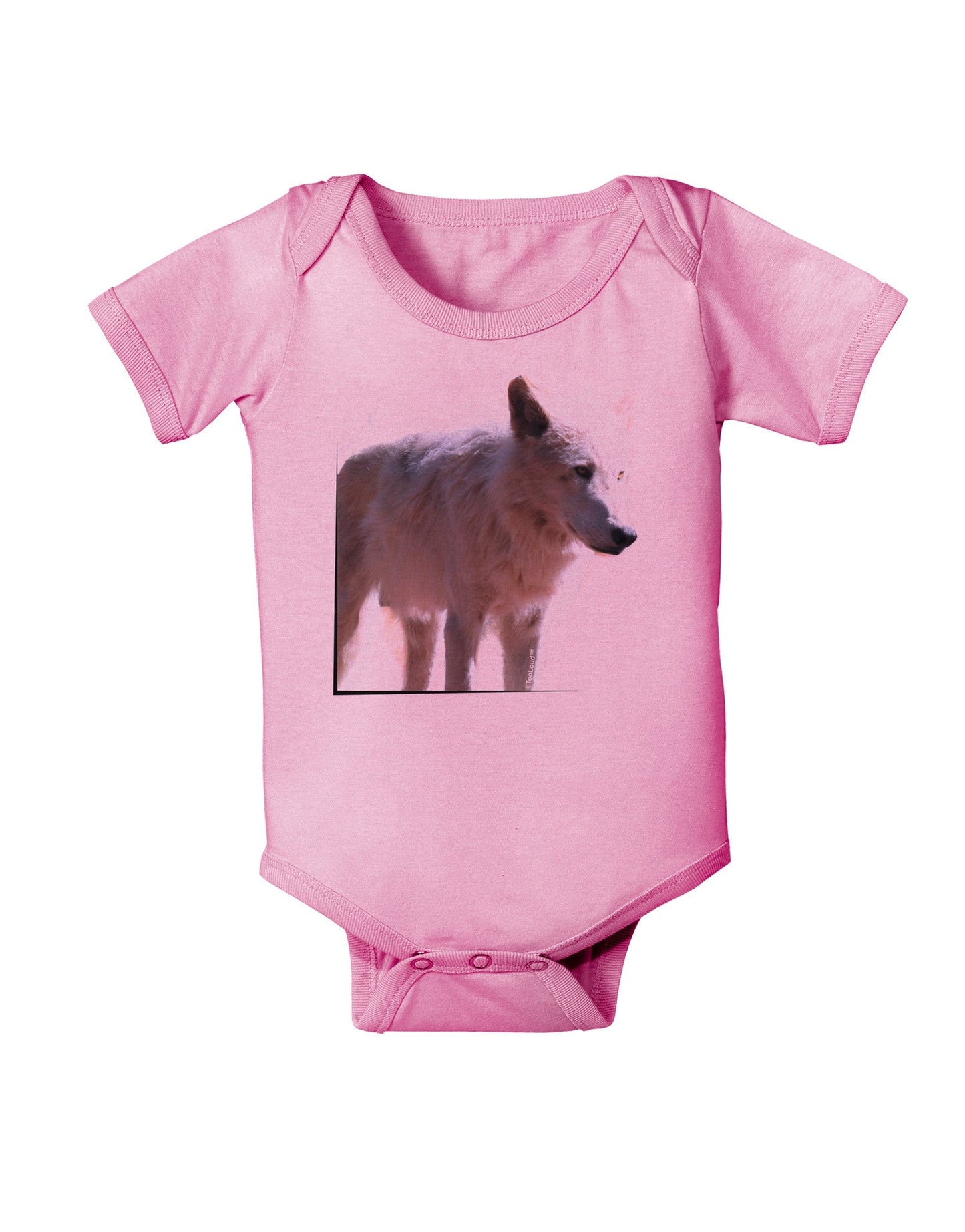 Magnificent Full White Wolf Baby Romper Bodysuit-Baby Romper-TooLoud-Pink-06-Months-Davson Sales