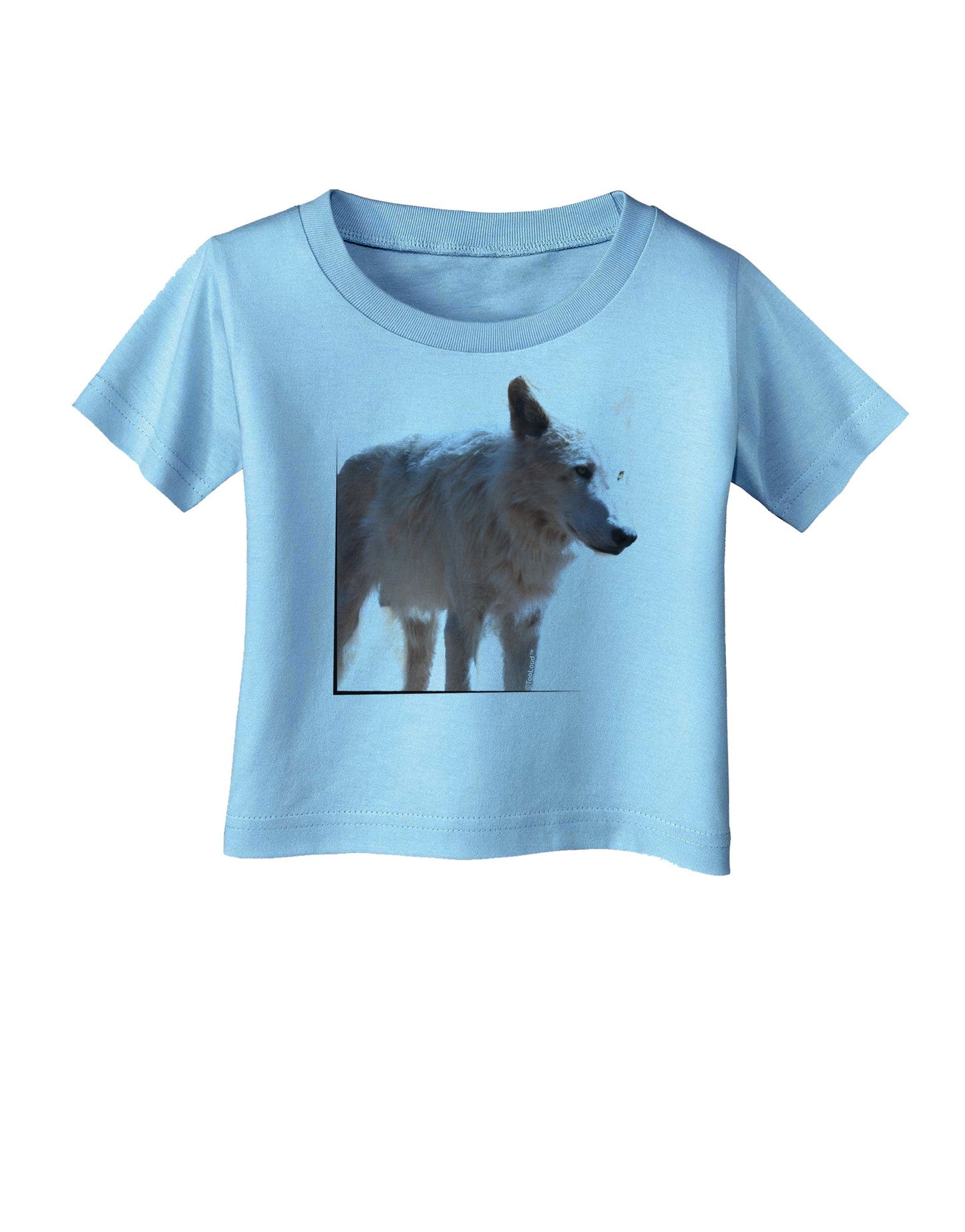 Magnificent Full White Wolf Infant T-Shirt-Infant T-Shirt-TooLoud-Aquatic-Blue-06-Months-Davson Sales