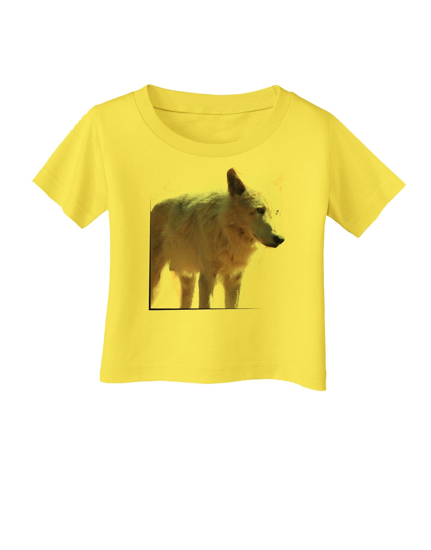 Magnificent Full White Wolf Infant T-Shirt-Infant T-Shirt-TooLoud-Yellow-06-Months-Davson Sales