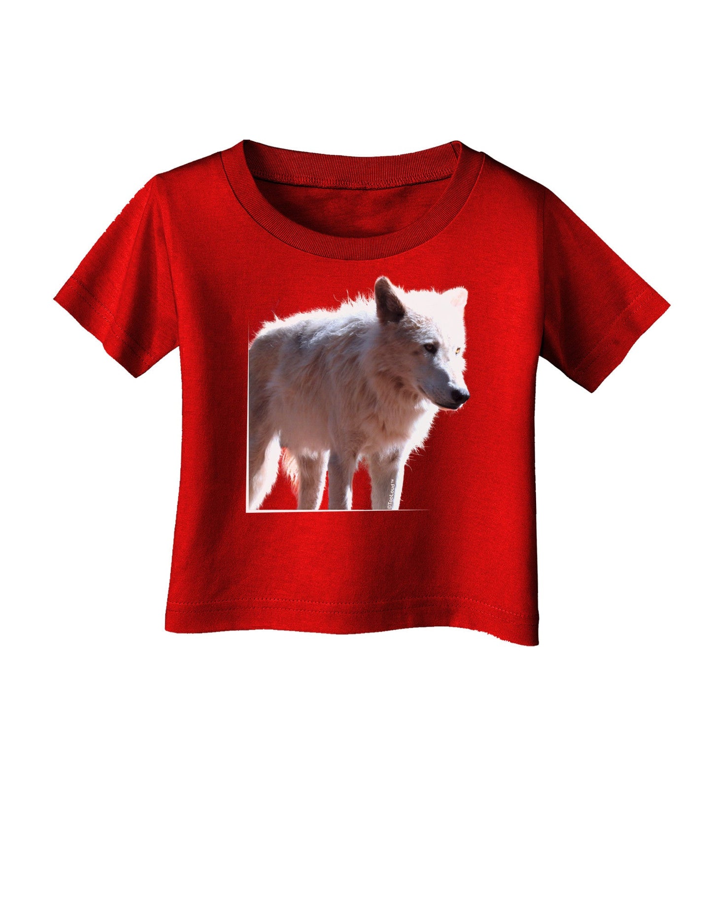 Magnificent Full White Wolf Infant T-Shirt Dark-Infant T-Shirt-TooLoud-Red-06-Months-Davson Sales