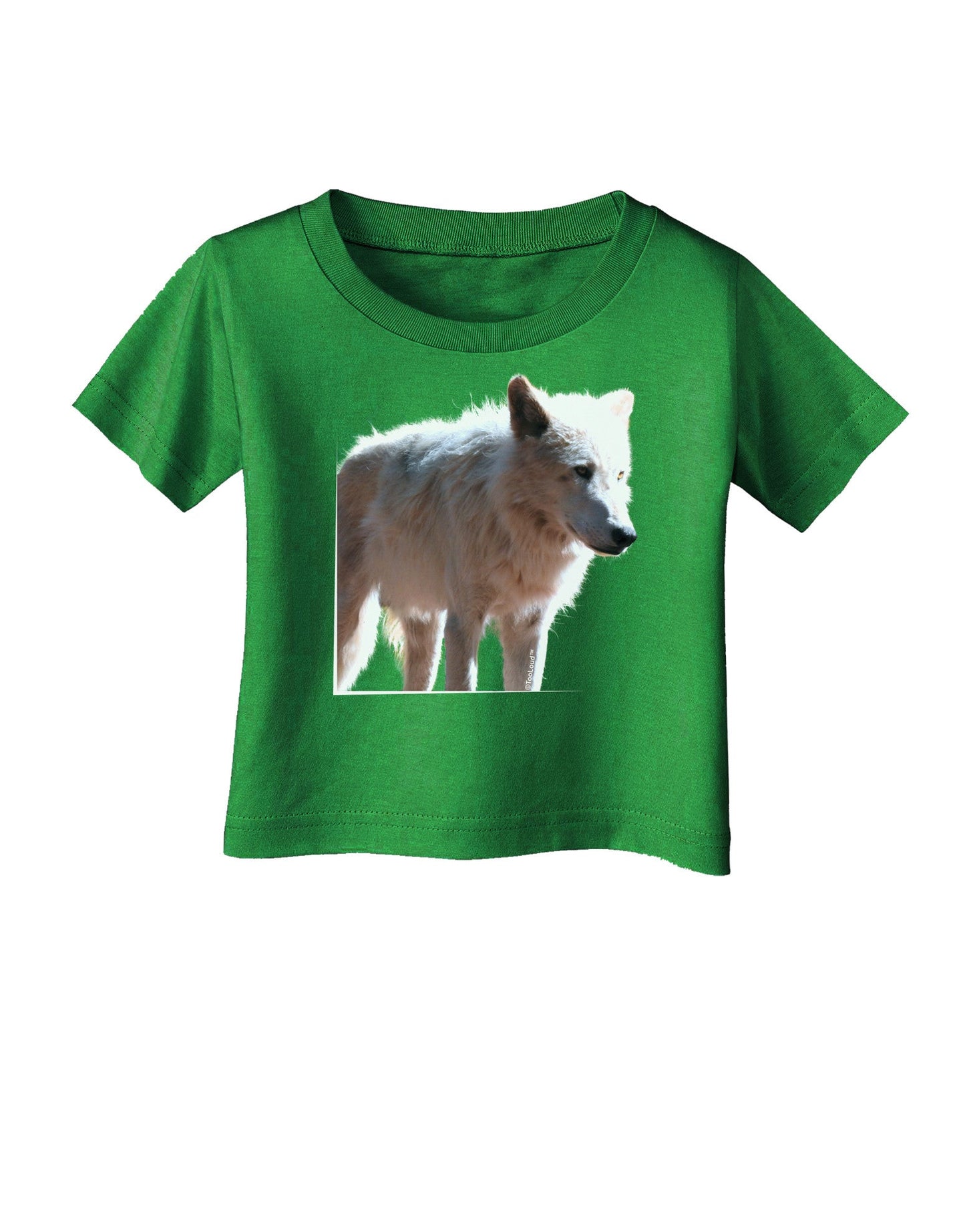 Magnificent Full White Wolf Infant T-Shirt Dark-Infant T-Shirt-TooLoud-Clover-Green-06-Months-Davson Sales