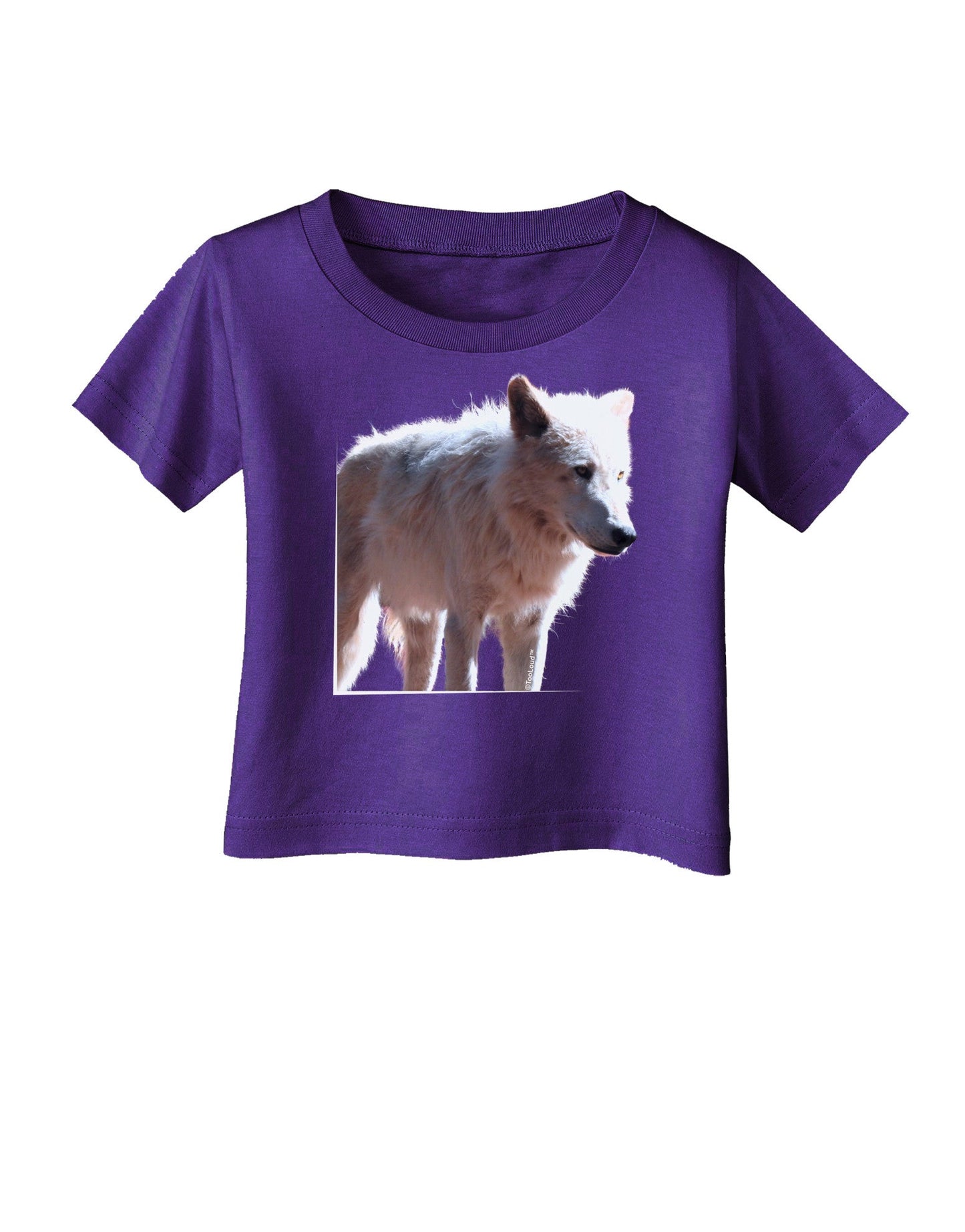 Magnificent Full White Wolf Infant T-Shirt Dark-Infant T-Shirt-TooLoud-Purple-06-Months-Davson Sales