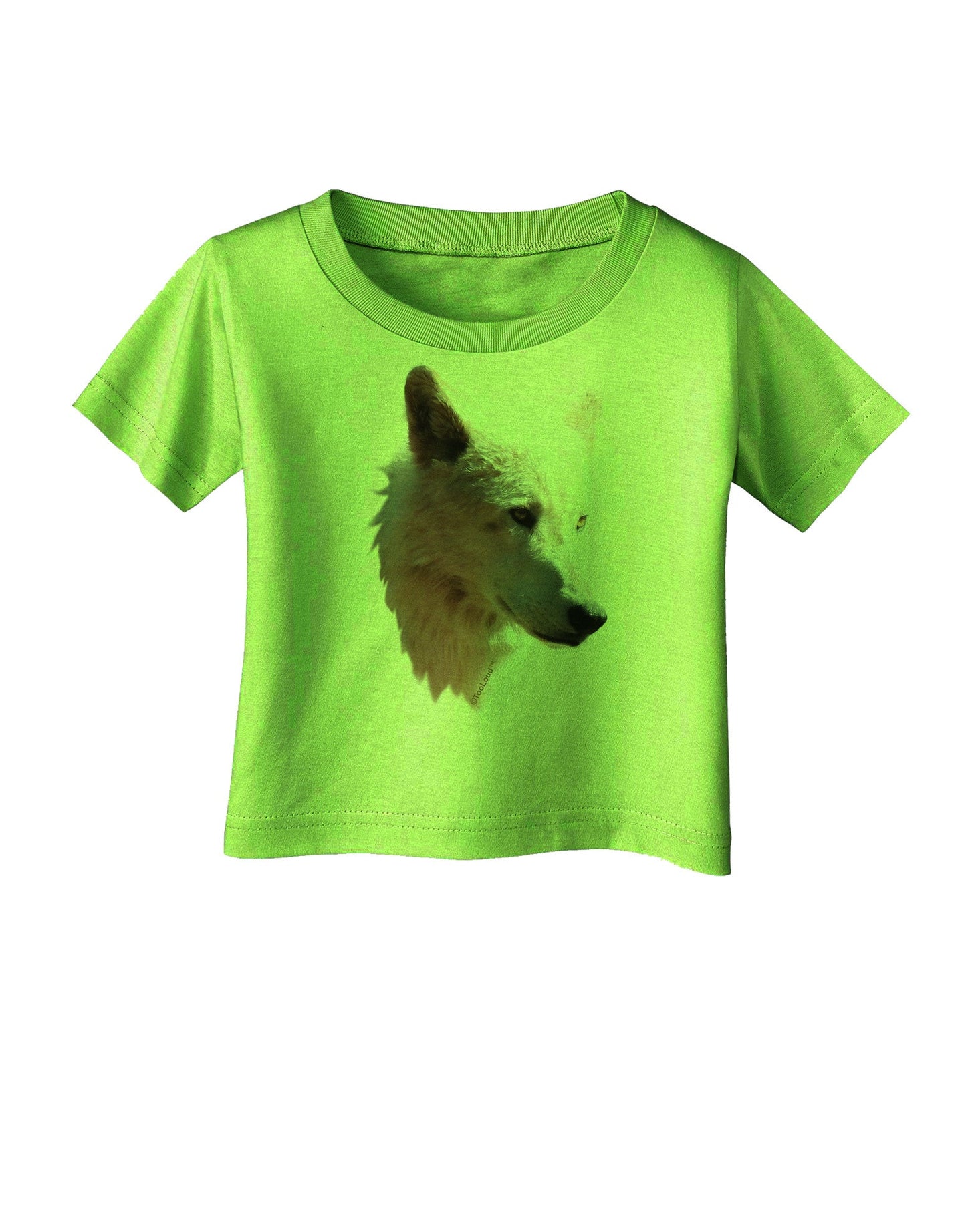 Magnificent White Wolf Head Infant T-Shirt-Infant T-Shirt-TooLoud-Lime-Green-06-Months-Davson Sales