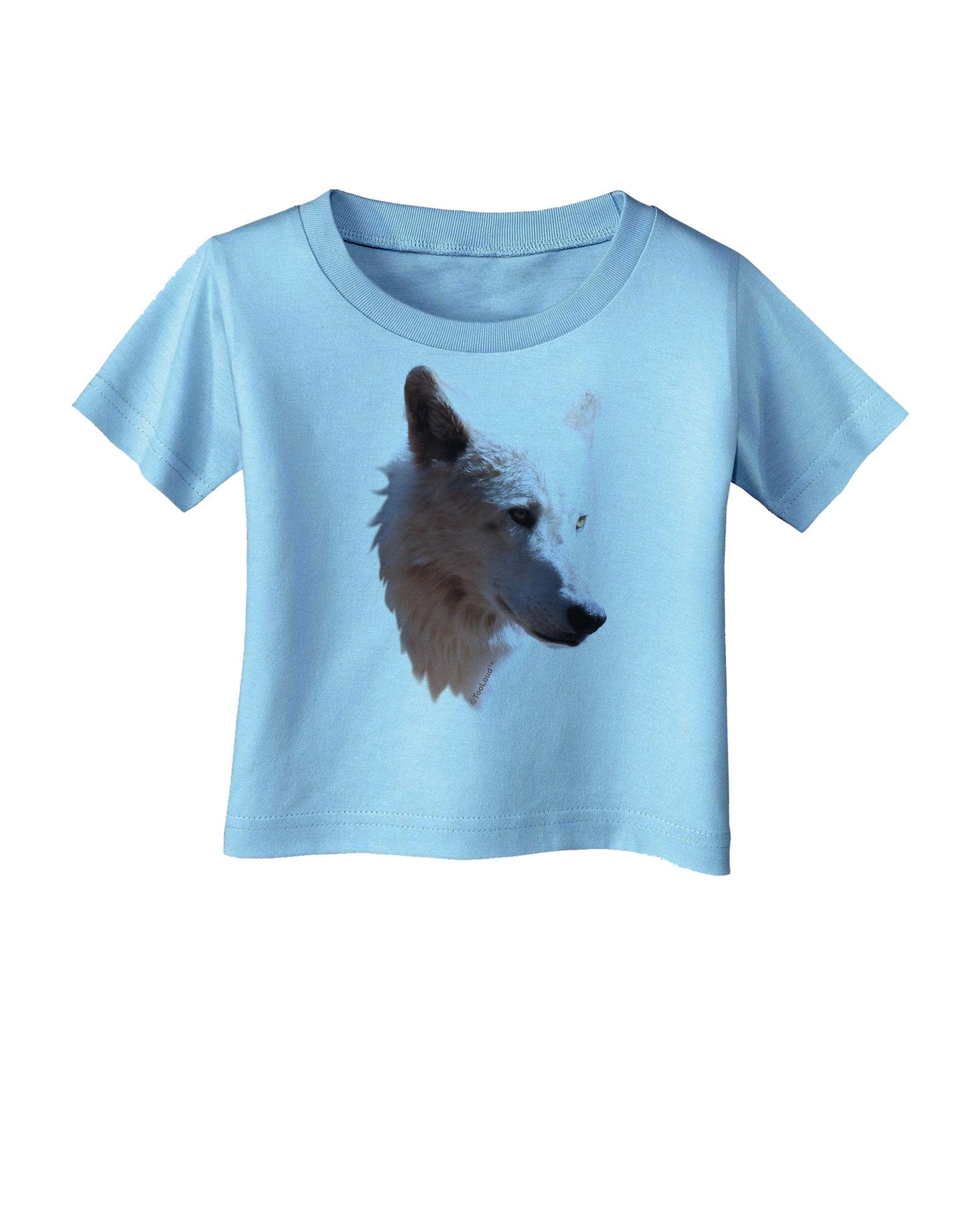 Magnificent White Wolf Head Infant T-Shirt-Infant T-Shirt-TooLoud-Aquatic-Blue-06-Months-Davson Sales