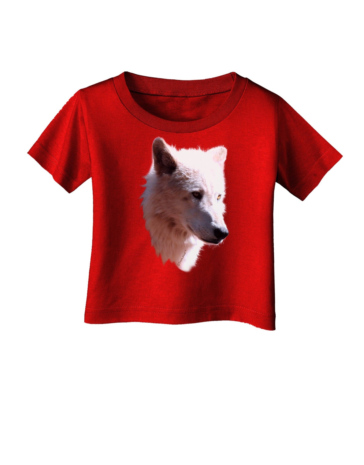 Magnificent White Wolf Head Infant T-Shirt Dark-Infant T-Shirt-TooLoud-Red-06-Months-Davson Sales