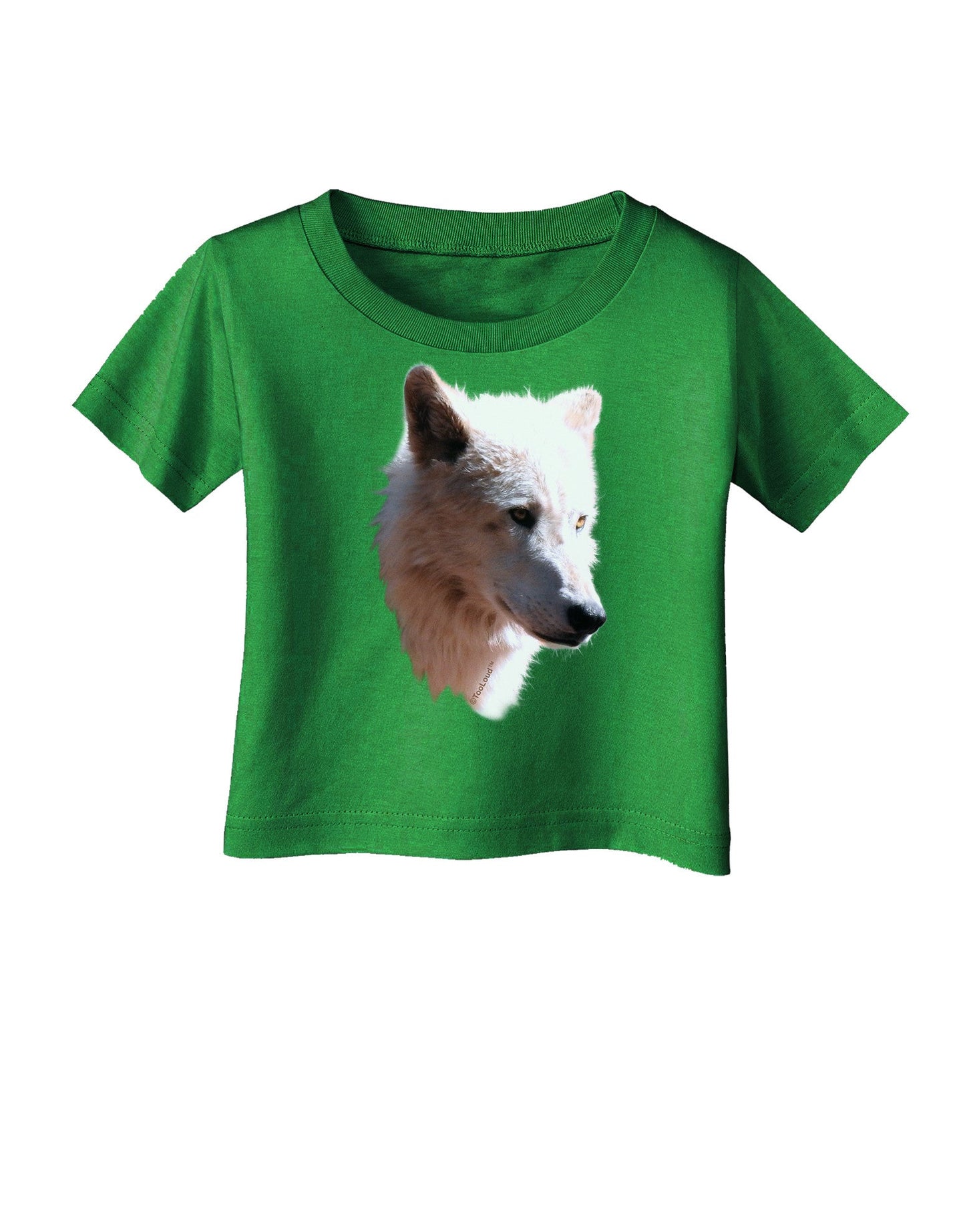 Magnificent White Wolf Head Infant T-Shirt Dark-Infant T-Shirt-TooLoud-Clover-Green-06-Months-Davson Sales