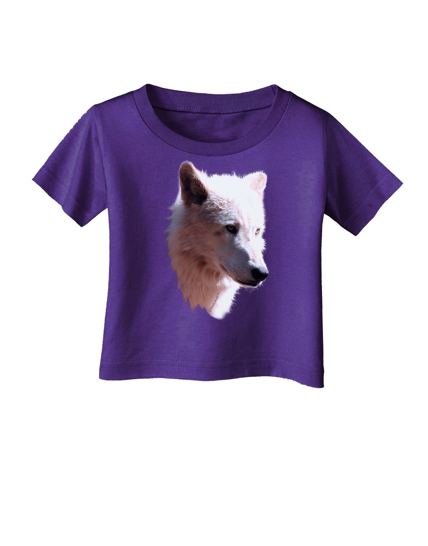Magnificent White Wolf Head Infant T-Shirt Dark-Infant T-Shirt-TooLoud-Purple-06-Months-Davson Sales