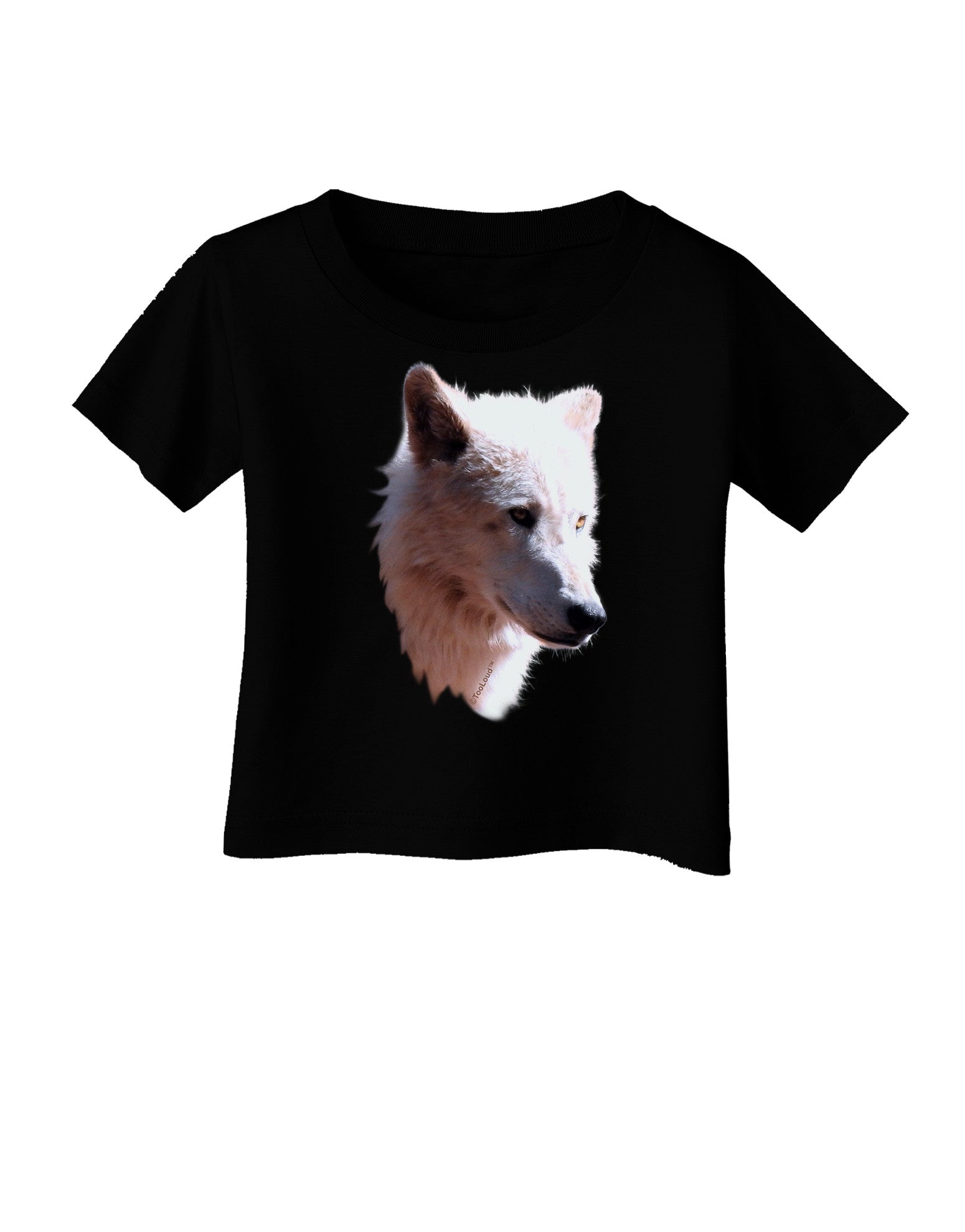 Magnificent White Wolf Head Infant T-Shirt Dark-Infant T-Shirt-TooLoud-Black-06-Months-Davson Sales
