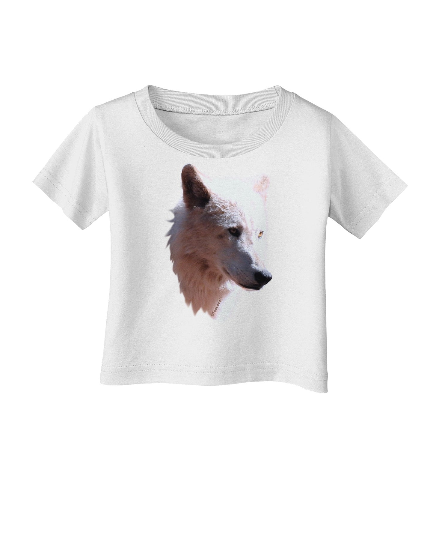 Magnificent White Wolf Head Infant T-Shirt-Infant T-Shirt-TooLoud-White-06-Months-Davson Sales