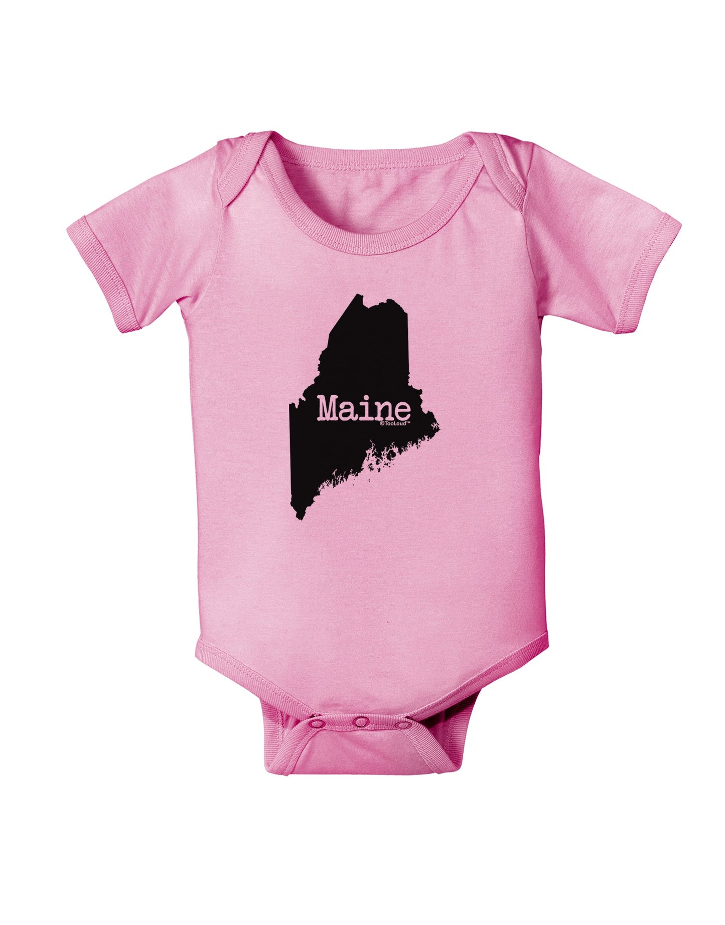Maine - United States Shape Baby Romper Bodysuit by TooLoud-TooLoud-Light-Pink-06-Months-Davson Sales