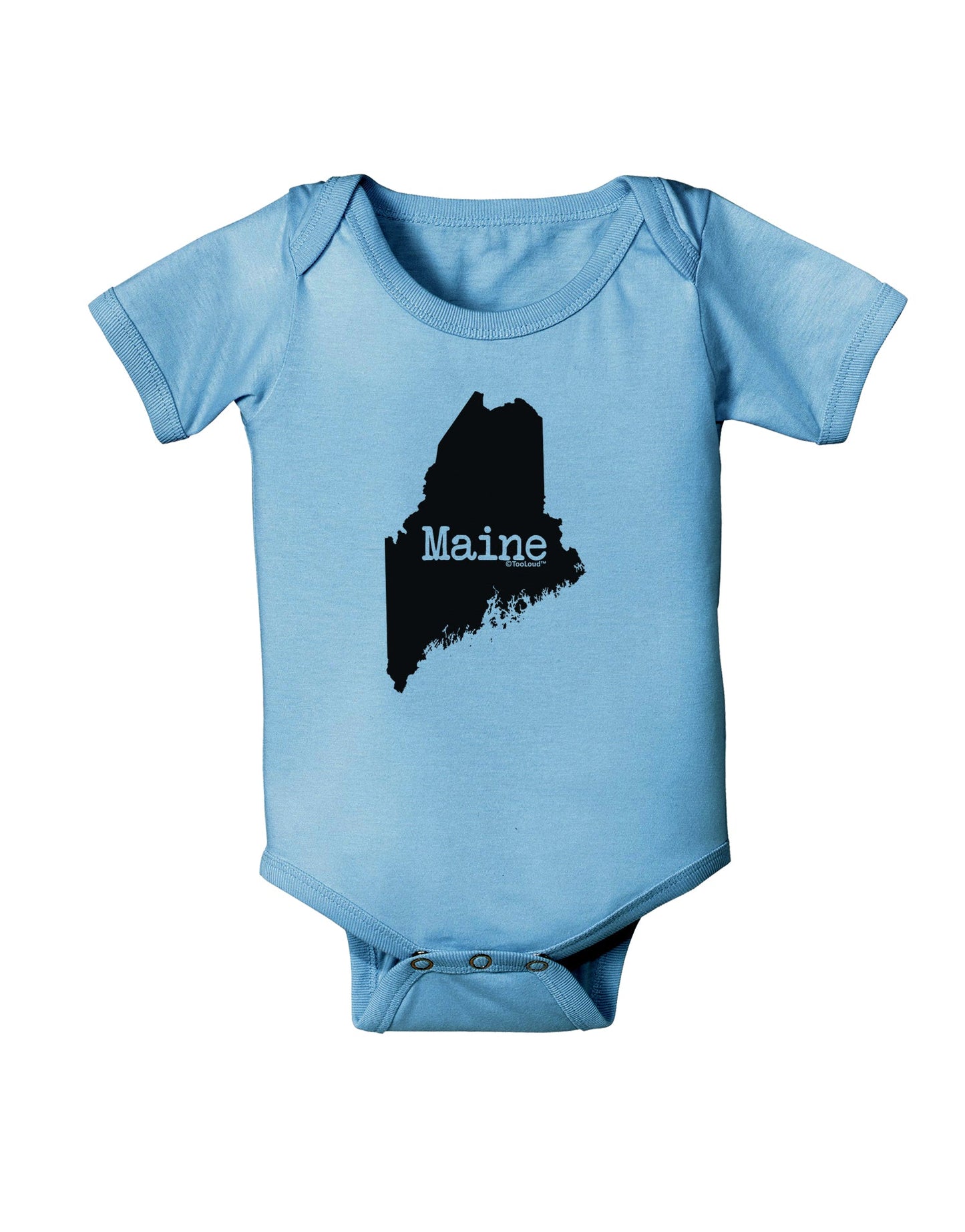 Maine - United States Shape Baby Romper Bodysuit by TooLoud-TooLoud-Light-Blue-06-Months-Davson Sales