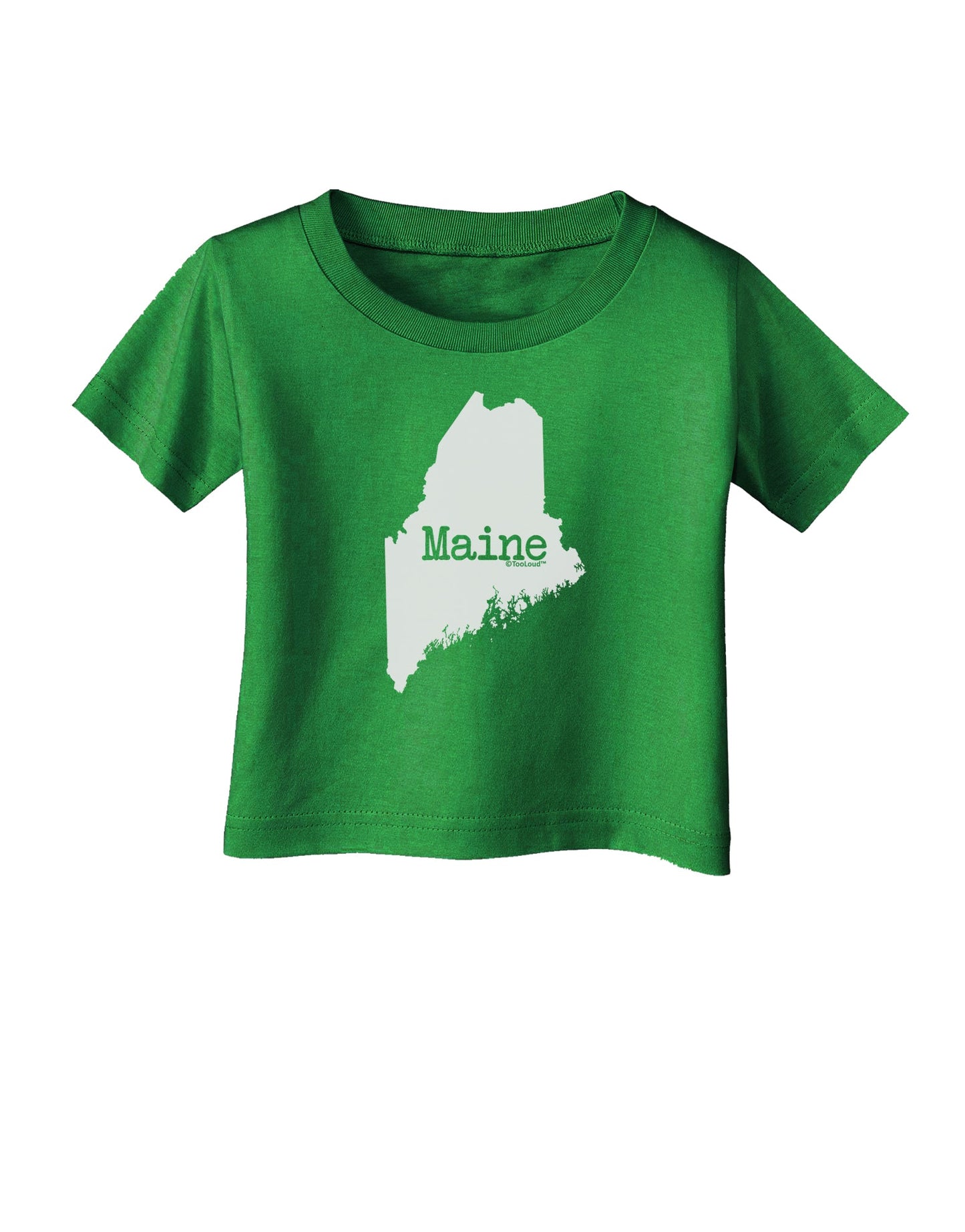 Maine - United States Shape Infant T-Shirt Dark by TooLoud-TooLoud-Clover-Green-06-Months-Davson Sales