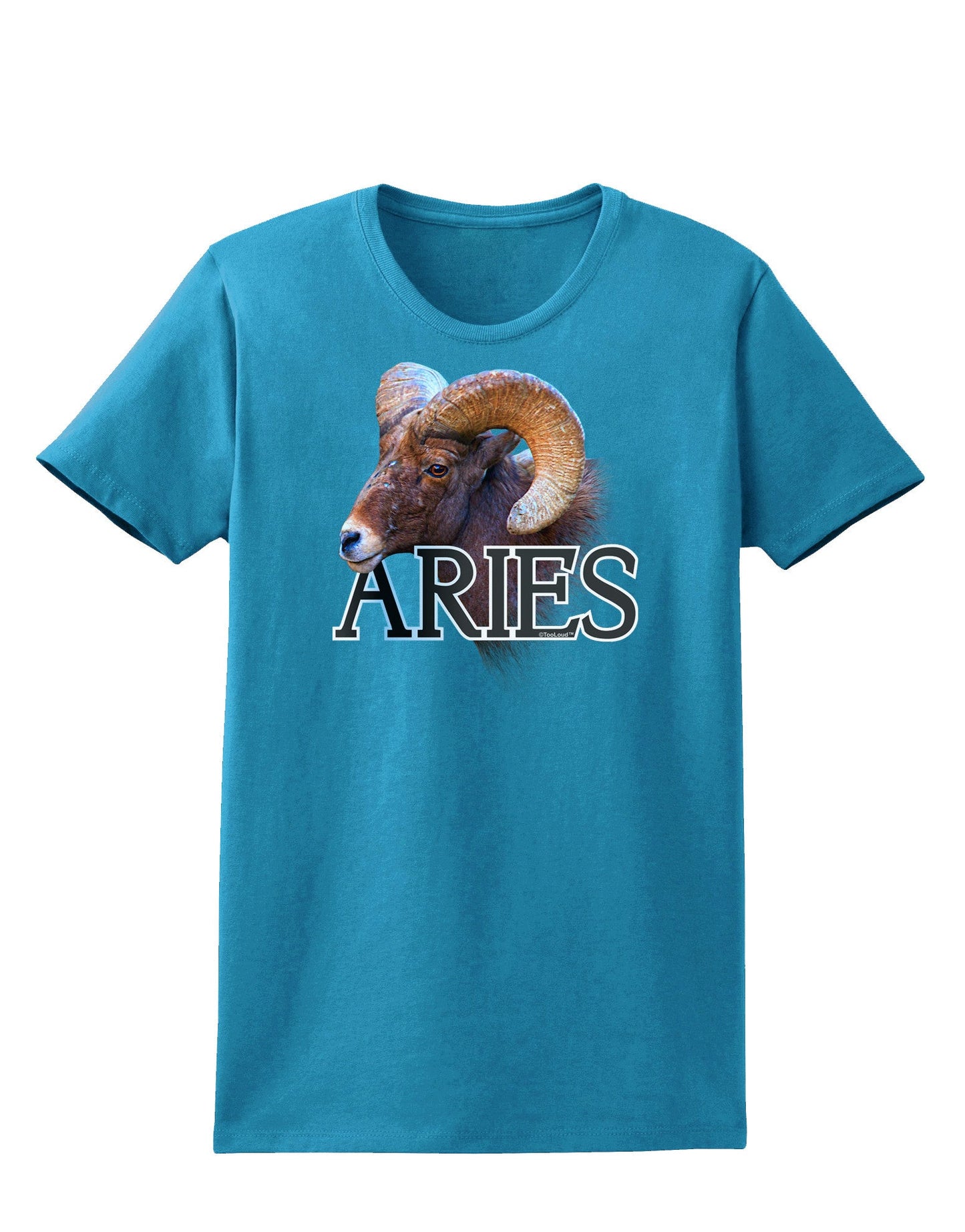 Majestic Aries Picture Womens Dark T-Shirt-TooLoud-Turquoise-X-Small-Davson Sales