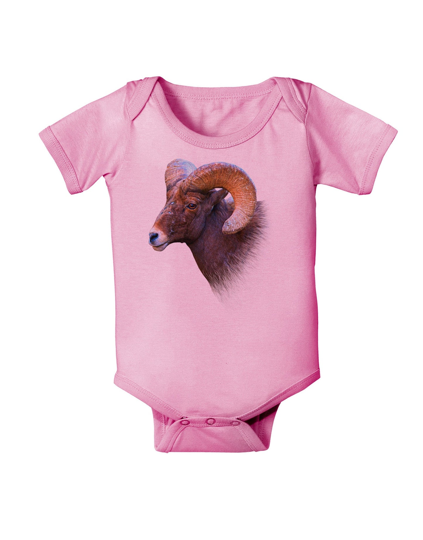 Majestic Bighorn Ram Baby Romper Bodysuit-Baby Romper-TooLoud-Pink-06-Months-Davson Sales