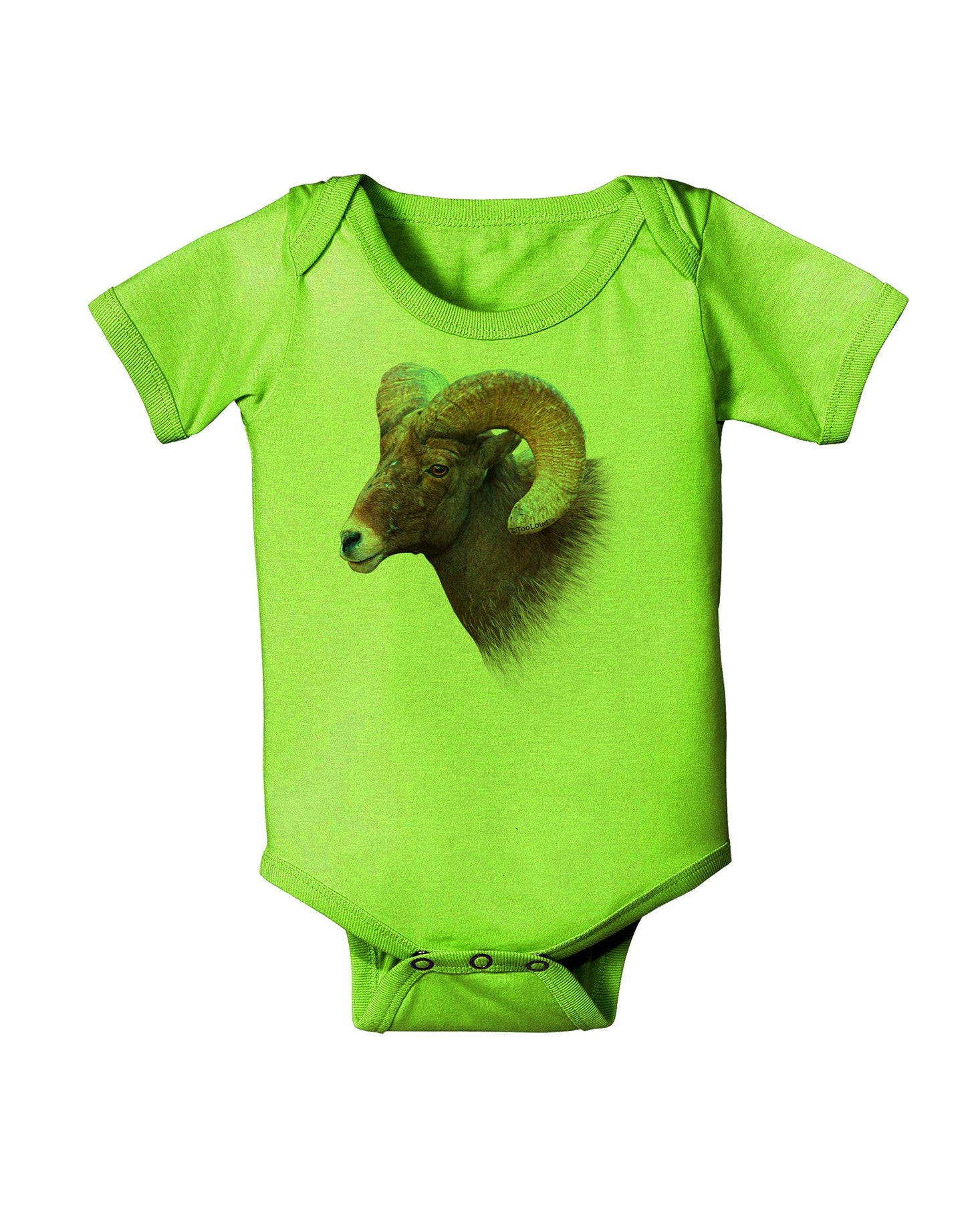 Majestic Bighorn Ram Baby Romper Bodysuit-Baby Romper-TooLoud-Lime-06-Months-Davson Sales