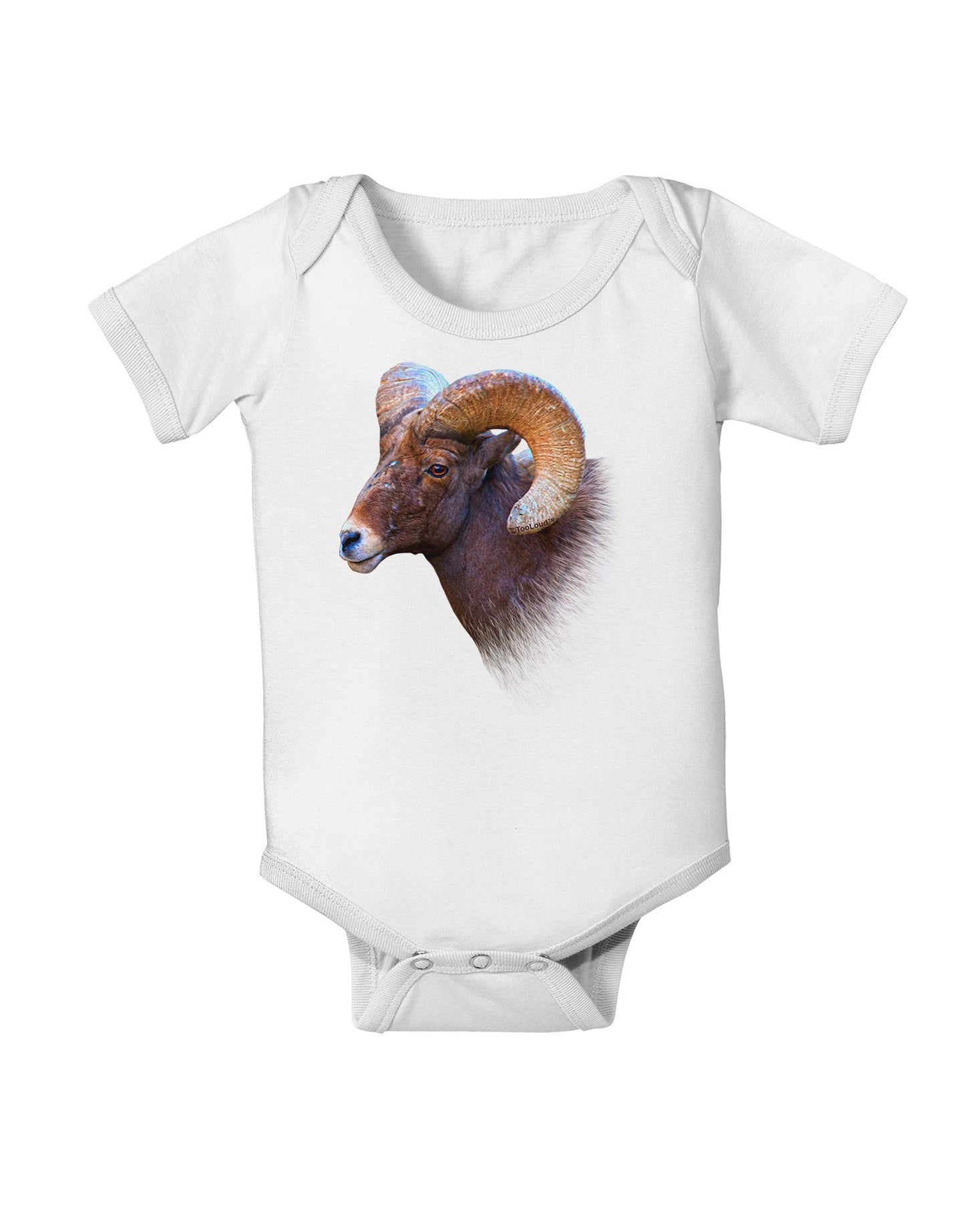 Majestic Bighorn Ram Baby Romper Bodysuit-Baby Romper-TooLoud-White-06-Months-Davson Sales