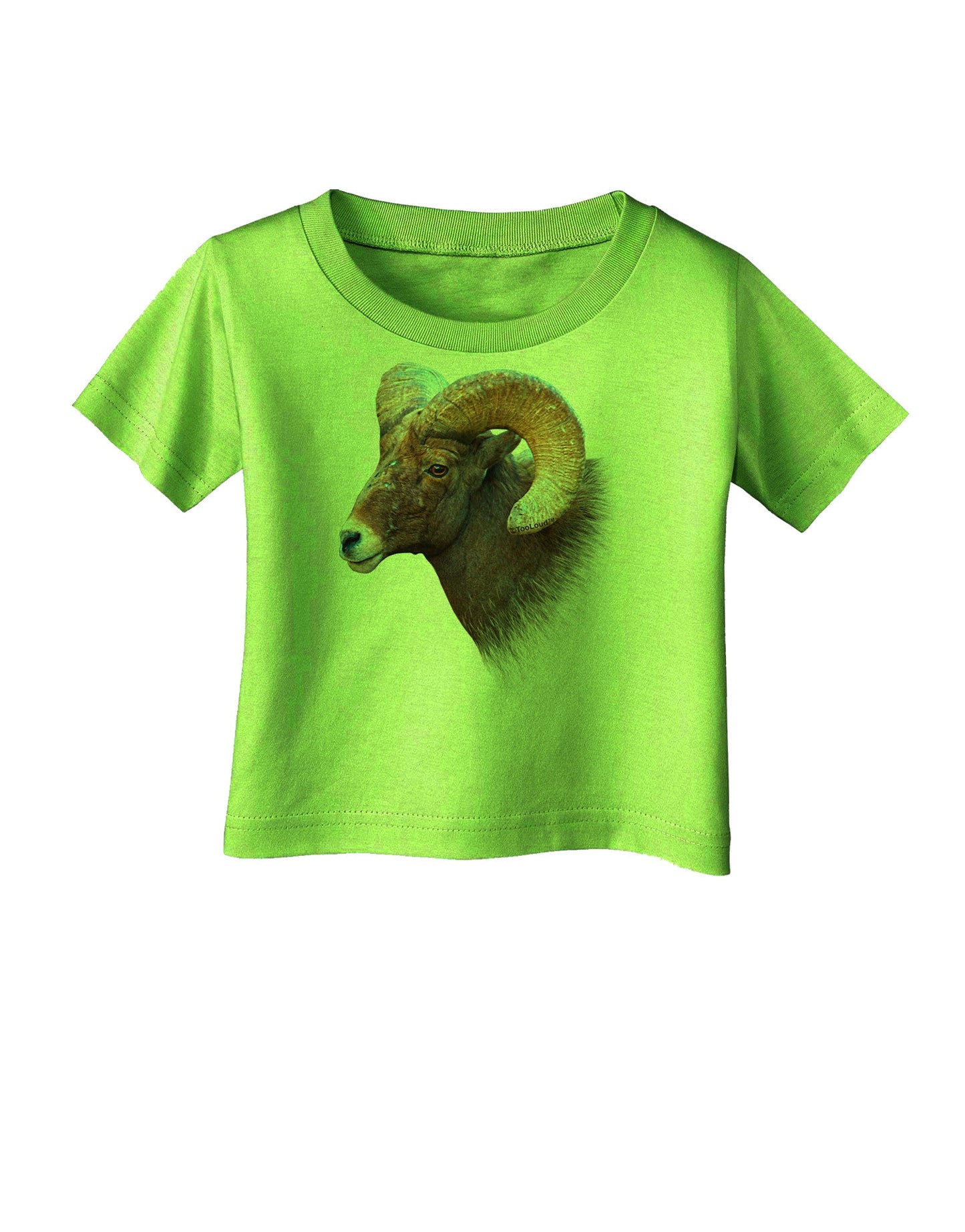 Majestic Bighorn Ram Infant T-Shirt-Infant T-Shirt-TooLoud-Lime-Green-06-Months-Davson Sales