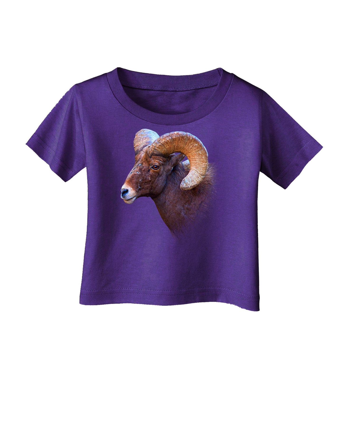 Majestic Bighorn Ram Infant T-Shirt Dark-Infant T-Shirt-TooLoud-Purple-06-Months-Davson Sales