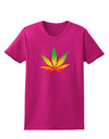 Marijuana Leaf Rastafarian Colors Womens Dark T-Shirt-Womens T-Shirt-TooLoud-Hot-Pink-Small-Davson Sales