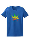 Marijuana Leaf Rastafarian Colors Womens Dark T-Shirt-Womens T-Shirt-TooLoud-Royal-Blue-X-Small-Davson Sales