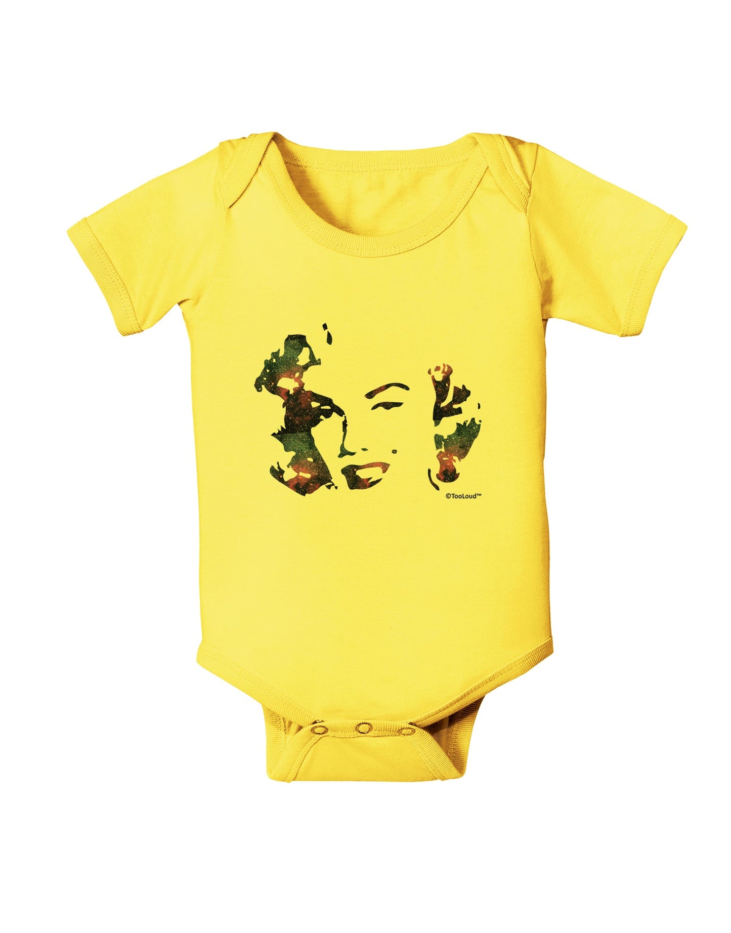 Marilyn Monroe Galaxy Design and Quote Baby Romper Bodysuit by TooLoud-Baby Romper-TooLoud-Yellow-06-Months-Davson Sales