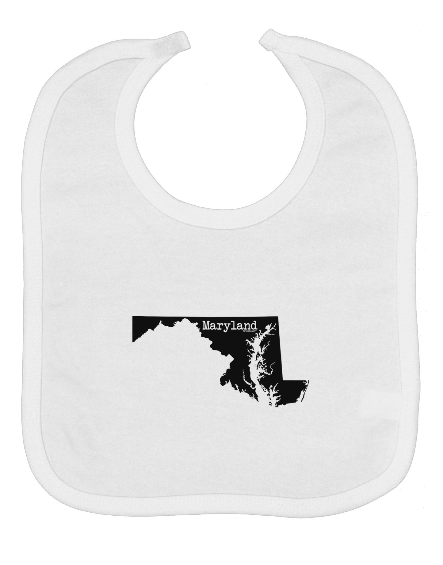 Maryland - United States Shape Baby Bib by TooLoud