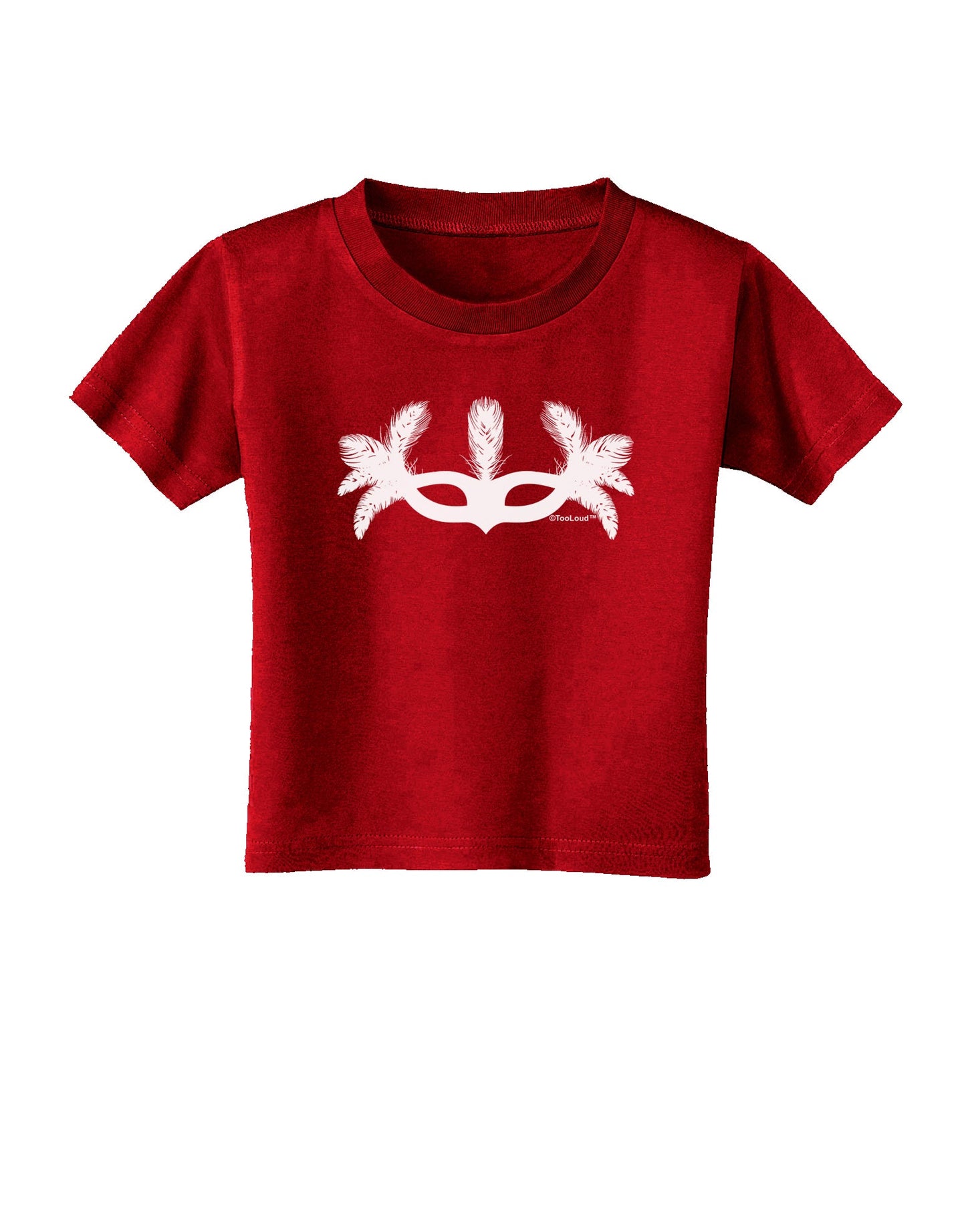 Masquerade Mask Silhouette Toddler T-Shirt Dark by TooLoud-Toddler T-Shirt-TooLoud-Red-2T-Davson Sales
