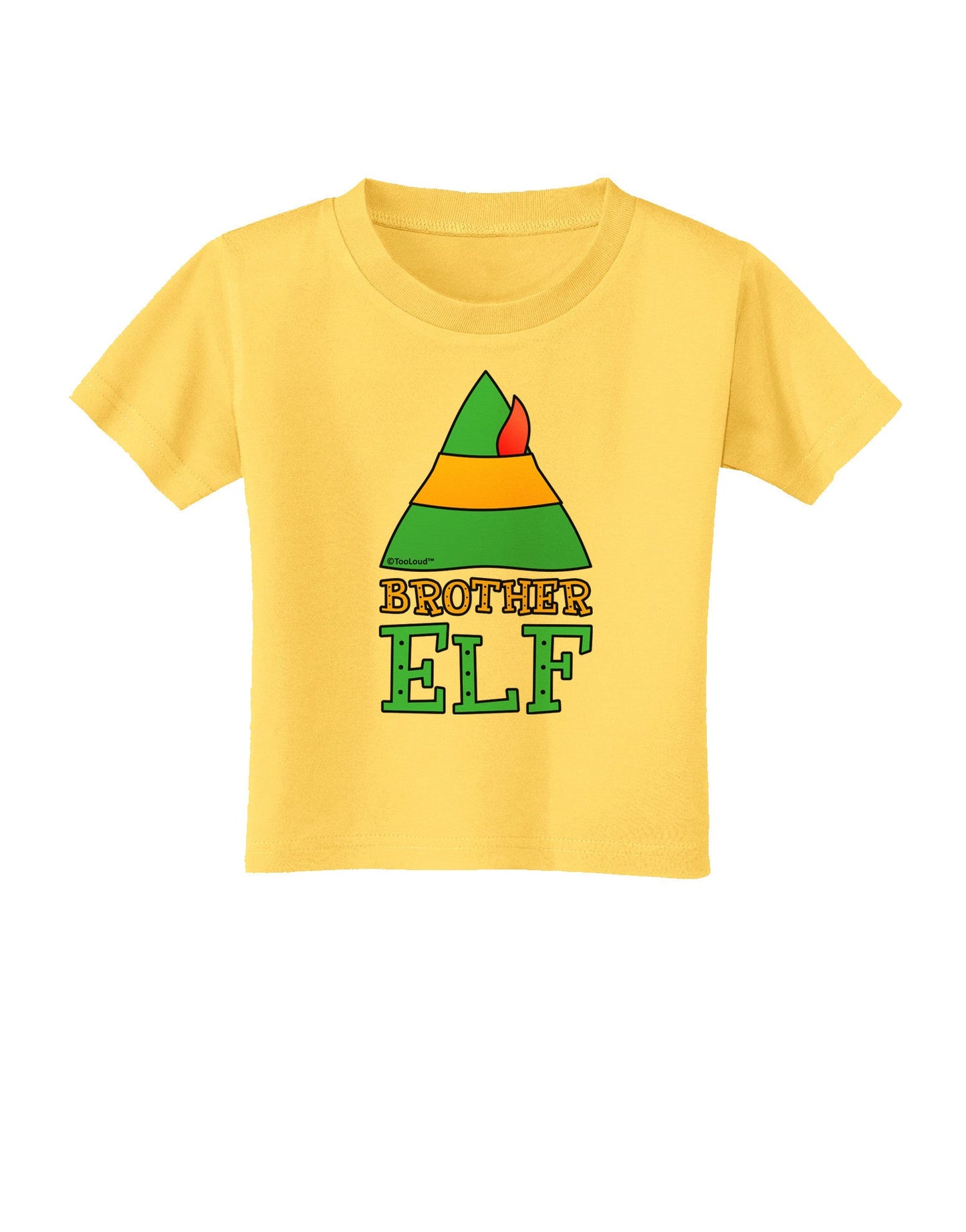 Matching Christmas Design - Elf Family - Brother Elf Toddler T-Shirt-Toddler T-Shirt-TooLoud-Yellow-2T-Davson Sales
