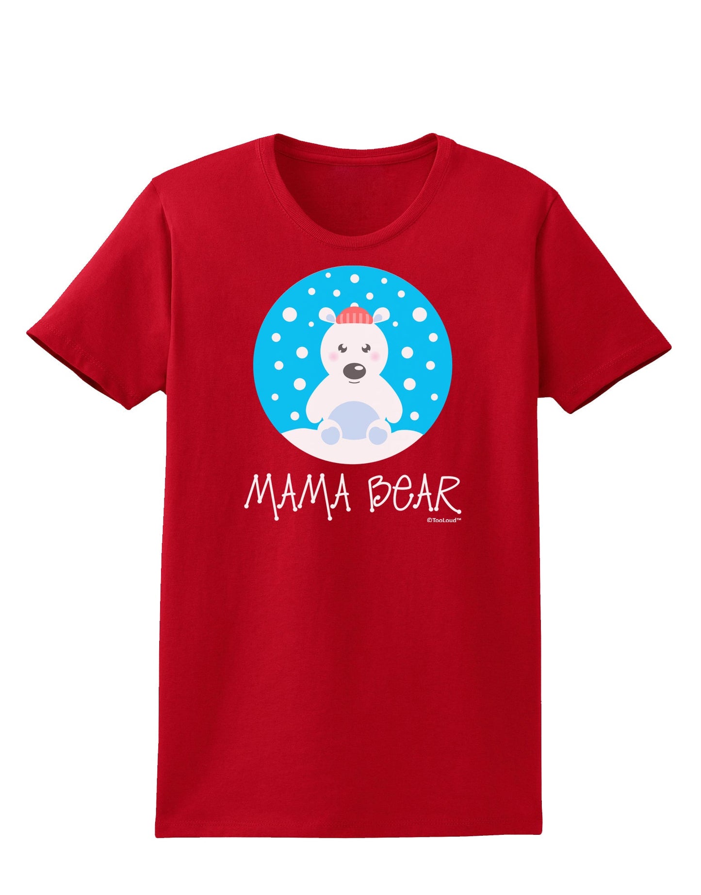 Matching Polar Bear Family - Mama Bear Womens Dark T-Shirt by TooLoud-Womens T-Shirt-TooLoud-Red-X-Small-Davson Sales