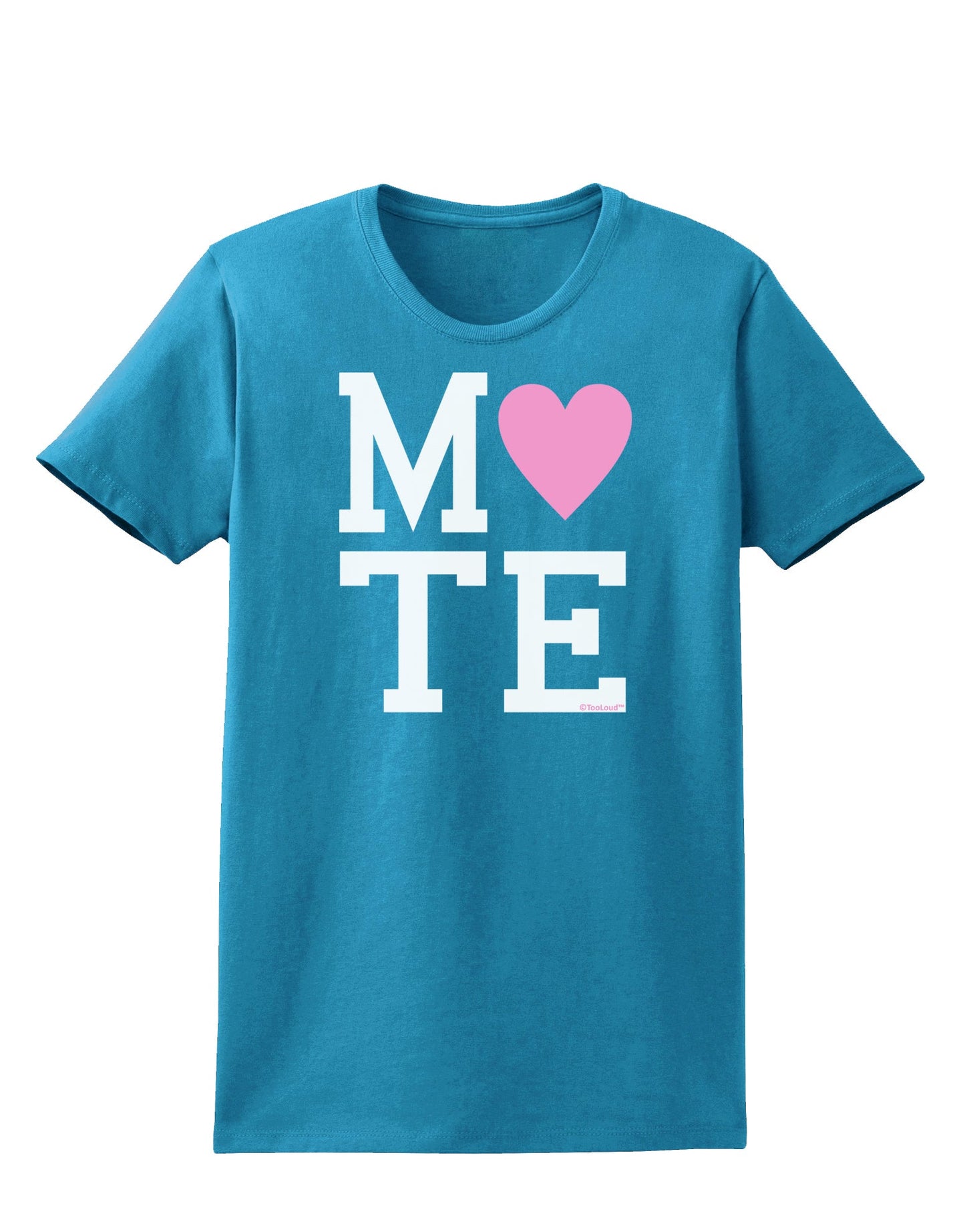 Matching Soulmate Design - Mate - Pink Womens Dark T-Shirt by TooLoud-Womens T-Shirt-TooLoud-Turquoise-X-Small-Davson Sales